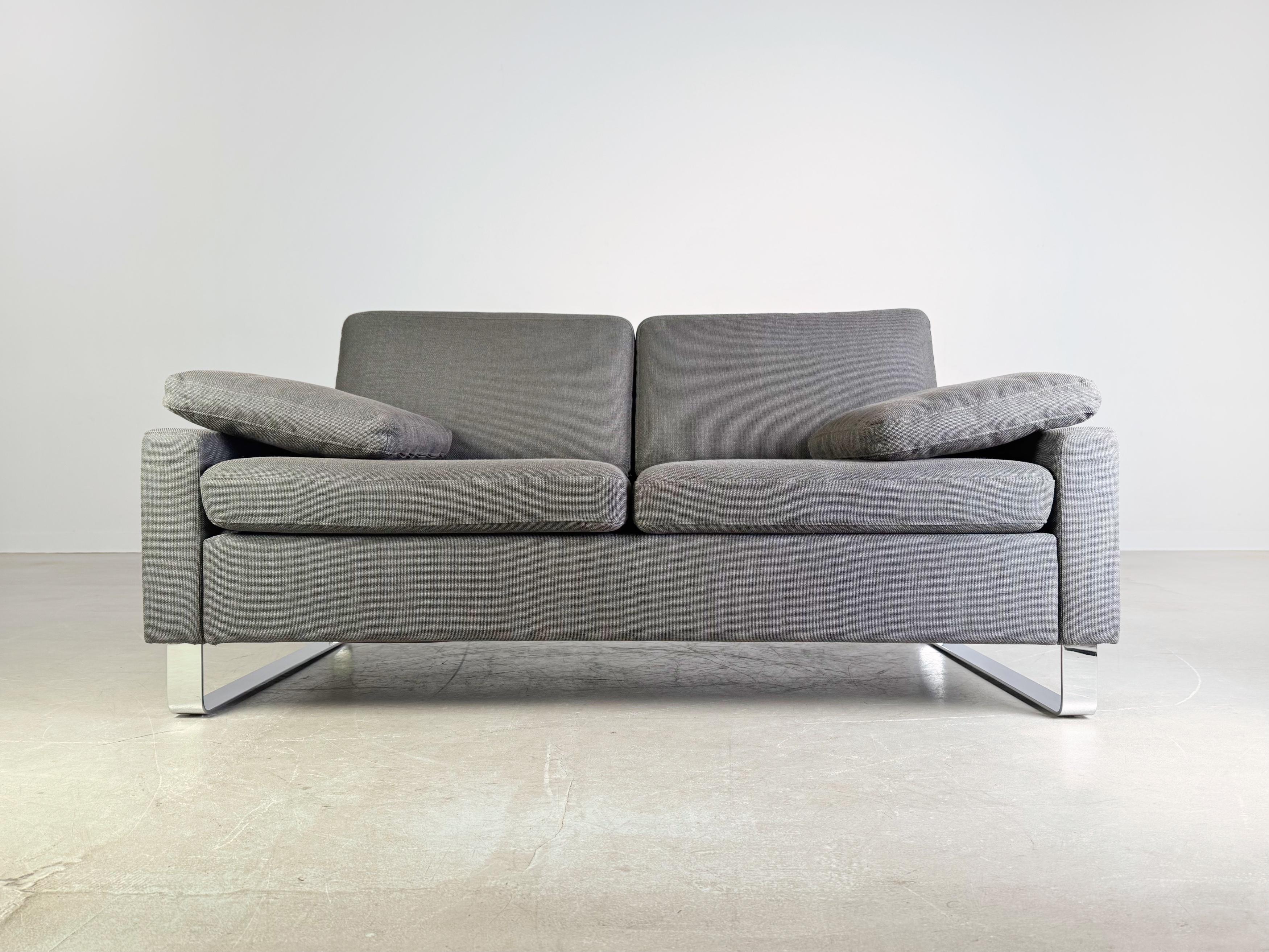 Allemand 2x Brühl Alba Zweisitzer Sofa 55/70 neuwertig Design Couch 165cm en vente