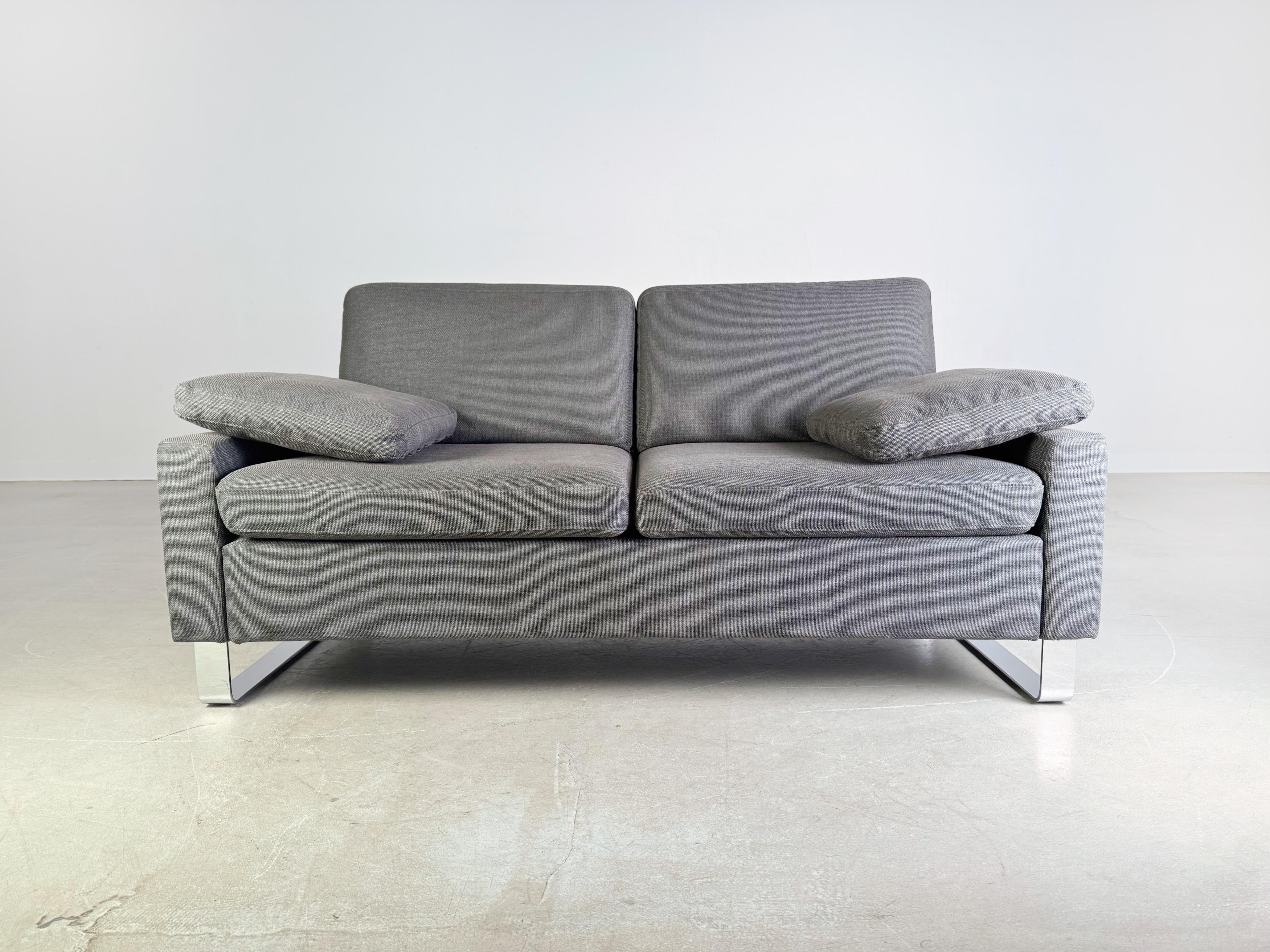 2x Brühl Alba Zweisitzer Sofa 55/70 neuwertig Design Couch 165cm Bon état - En vente à Berlin, DE