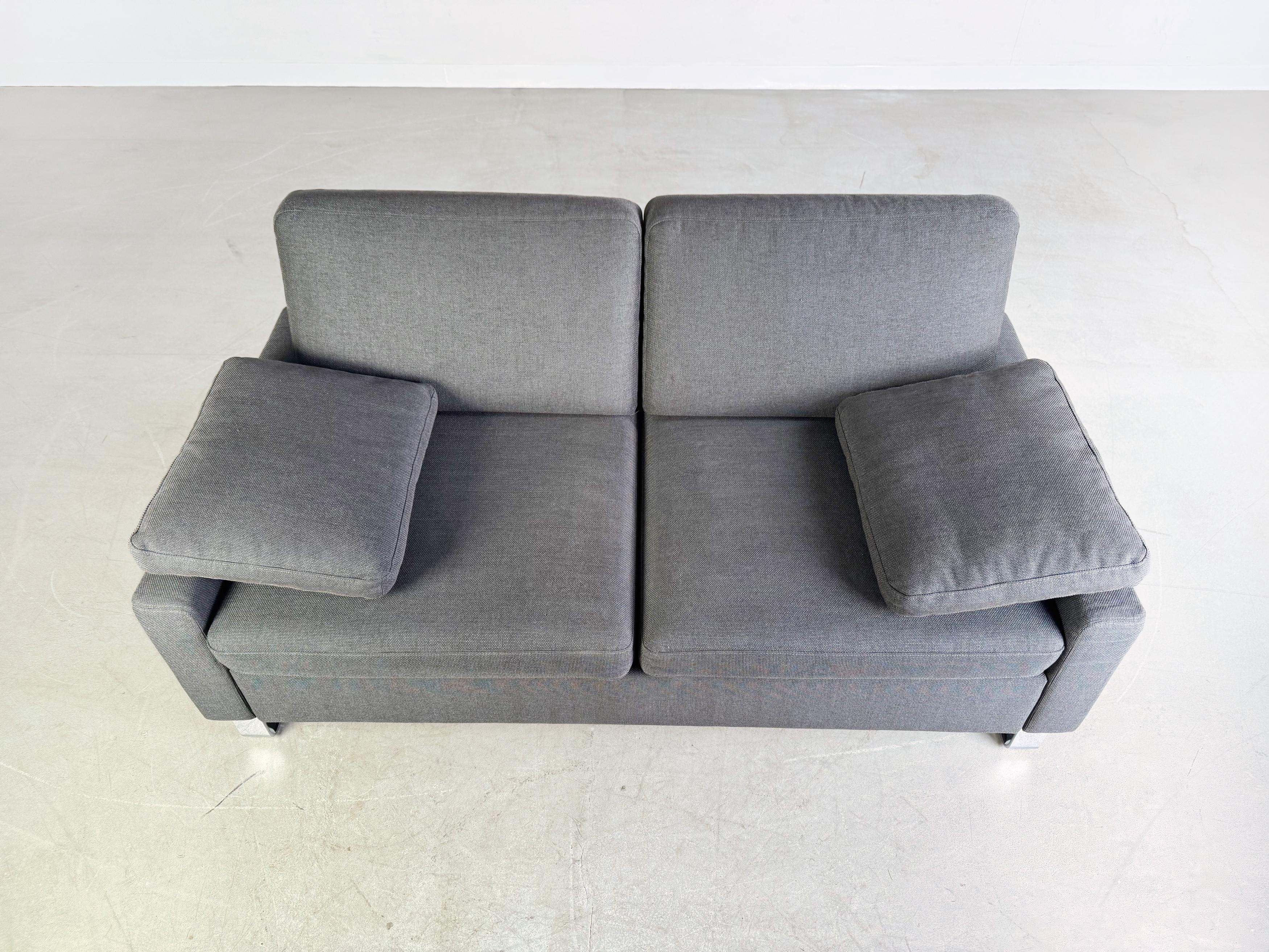 XXIe siècle et contemporain 2x Brühl Alba Zweisitzer Sofa 55/70 neuwertig Design Couch 165cm en vente