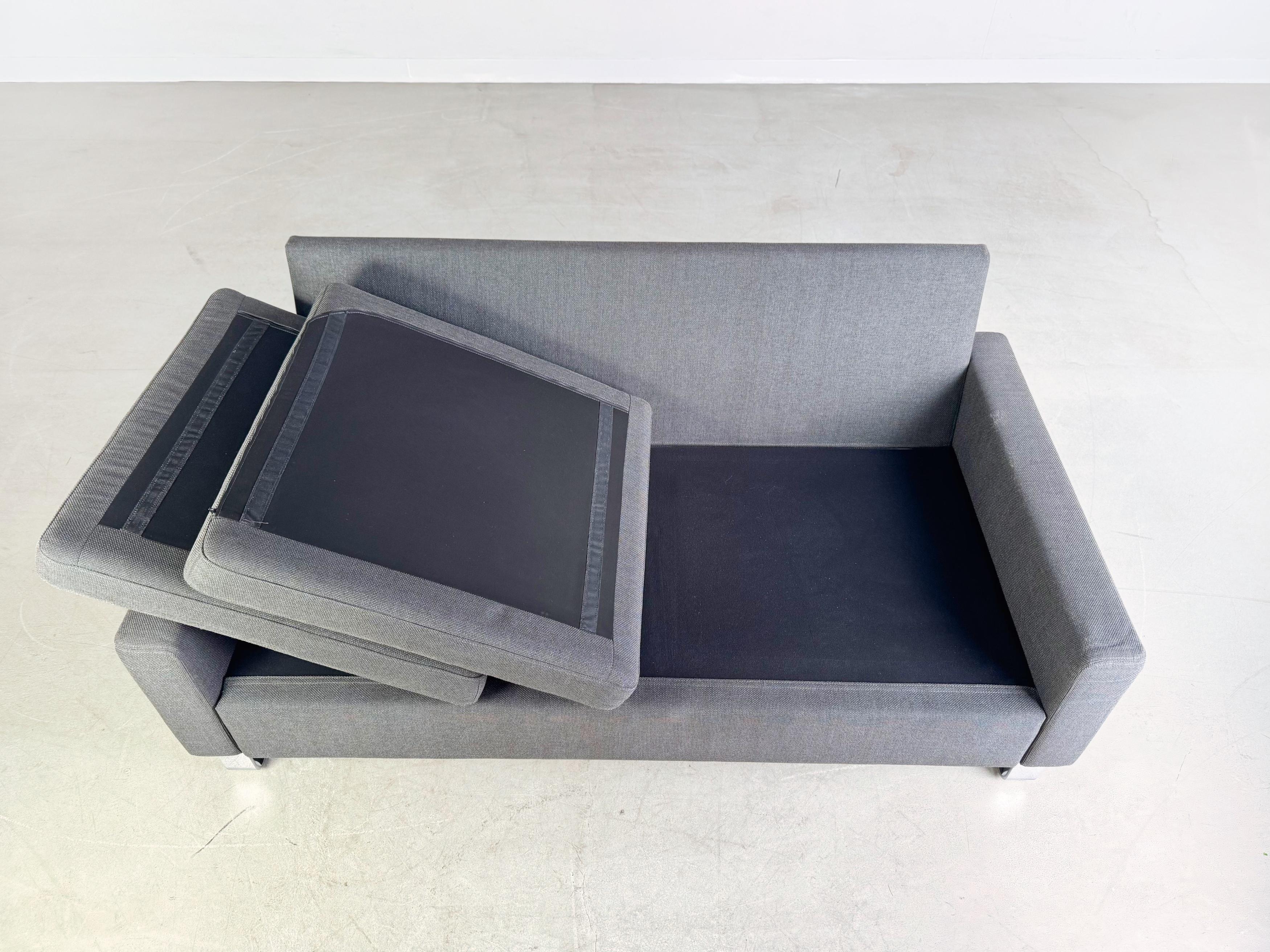 Tissu 2x Brühl Alba Zweisitzer Sofa 55/70 neuwertig Design Couch 165cm en vente