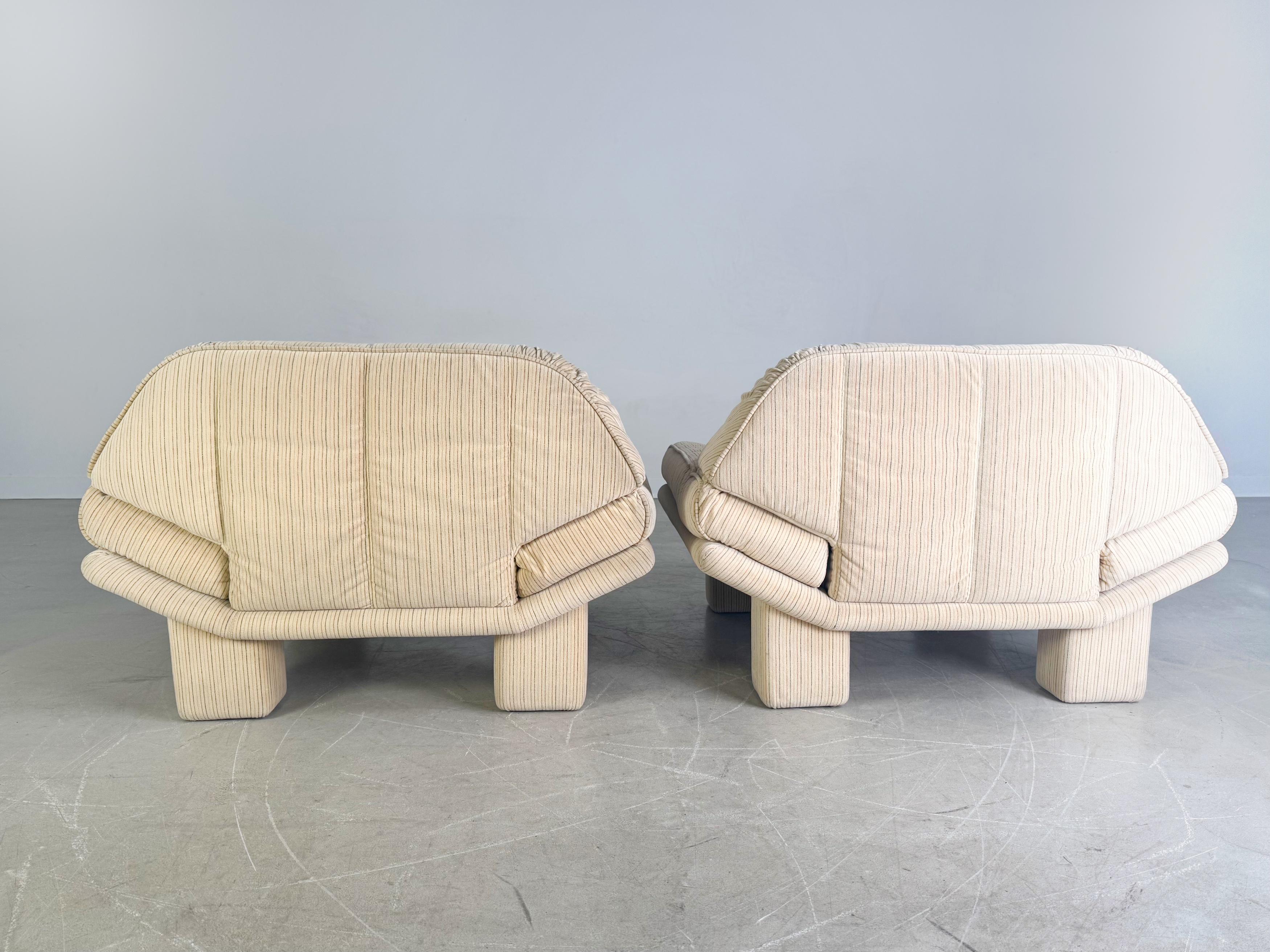 Fin du 20e siècle 2x Burkhard Vogtherr Midcentury Sessel 1970 samt Vintage Lounge en vente