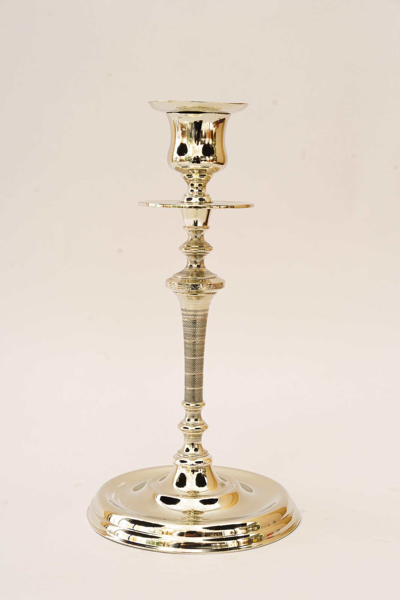 Austrian 2x Candle holder  alpaca vienna around 1920s For Sale