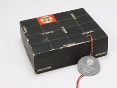 2x cacerola y bandeja de servir Carl Auböck y cubertería Amboss 2060, caja original, años 50