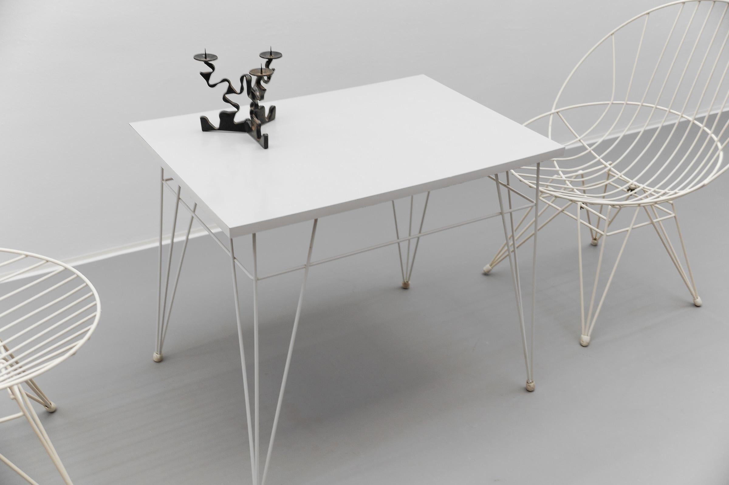 2x Combex Wire Chair + Table by Cees Braakman for Pastoe, 1950er Netherlands en vente 2