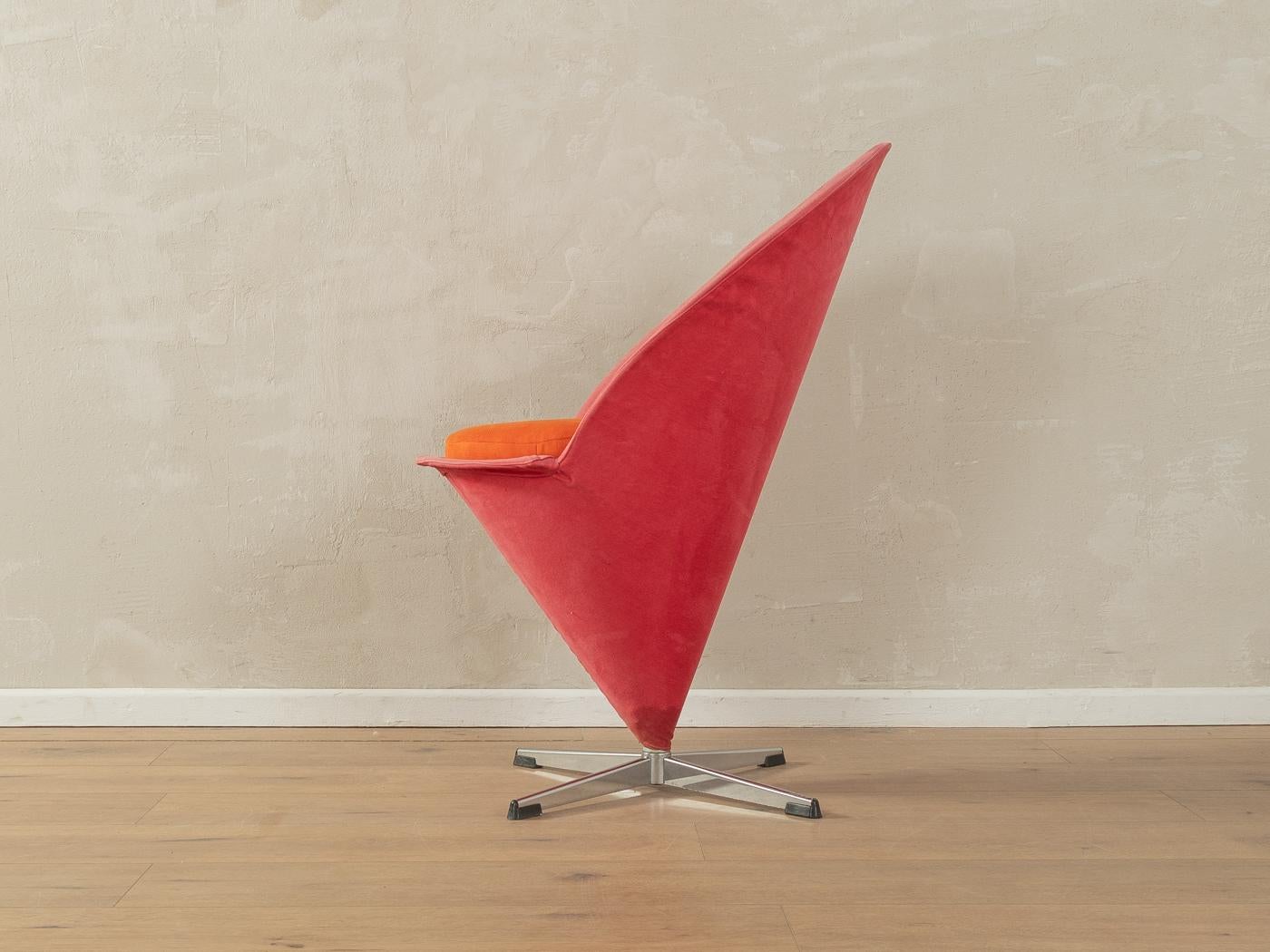 Fin du 20e siècle 2x Chaises Cone, Verner Panton pour Gebrüder Nehl en vente