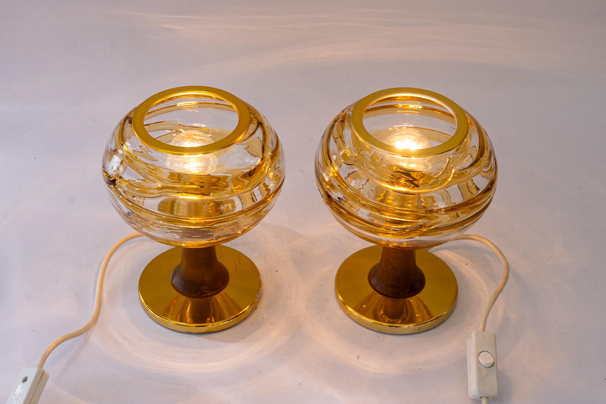 2x lámparas de mesa Doria alemanas alrededor de los años 70 finales del siglo XX en venta