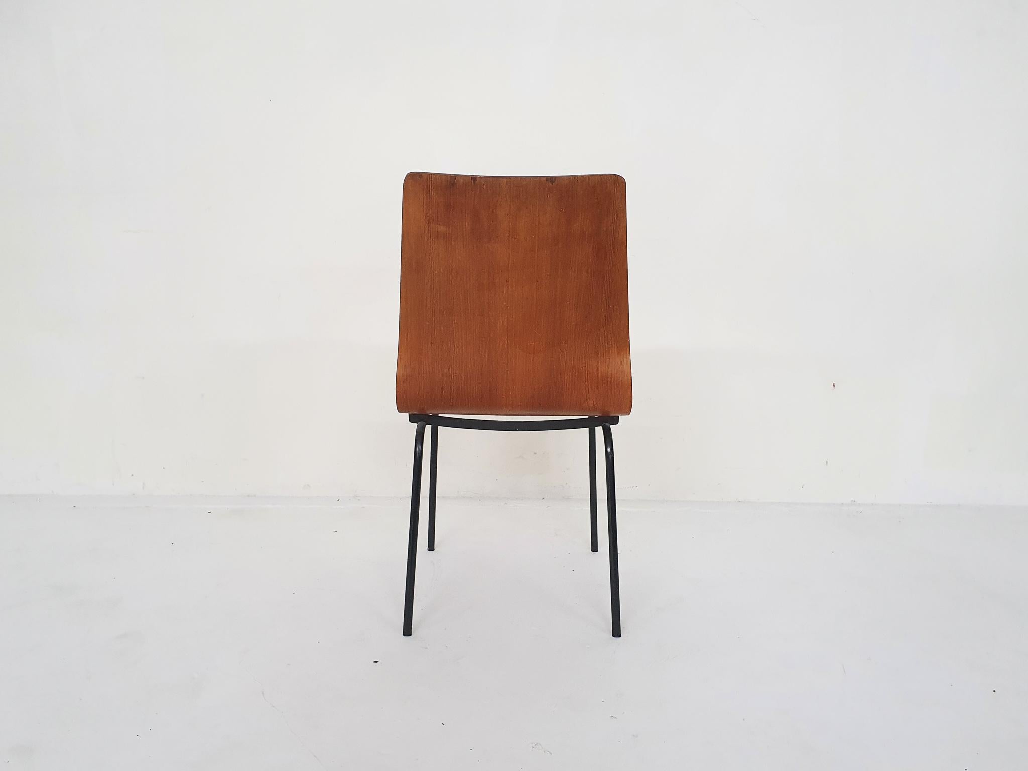 2x chaises en contreplaqué « Euroika » de Friso Kramer pour Auping, Pays-Bas, années 1960 en vente 1