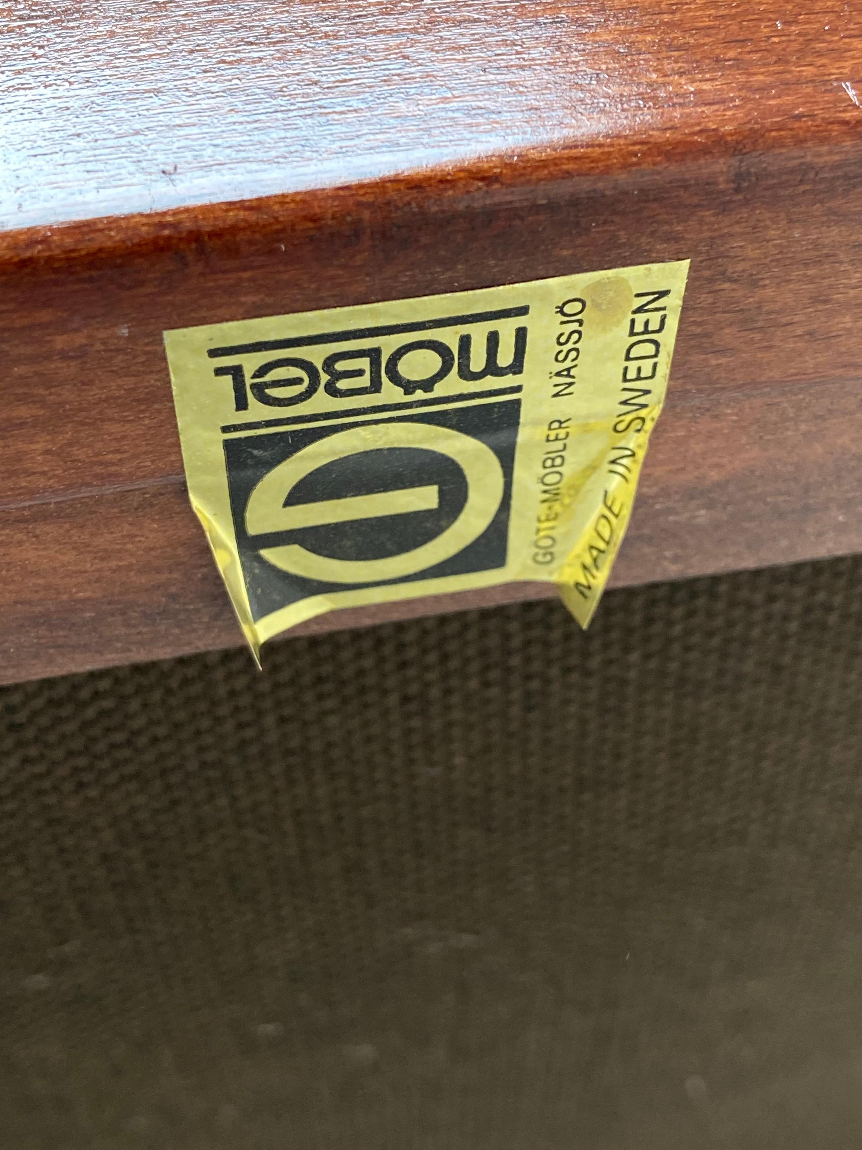 2x Gunnar Kentemo für G-Möbler Sessel Teak Holz Leder, Schweden 1960s en vente 12