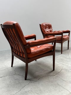SET OF 2 GUNNAR KENTEMO FOR GÖTE-MÖBLER NÄSSJÖ G-MÖBLER ARMCHAIRS, SWEDEN 1960s