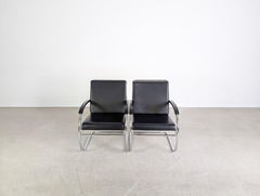 2x KS 46 Midcentury Sessel Thonet Anton Lorenz Leder schwarz