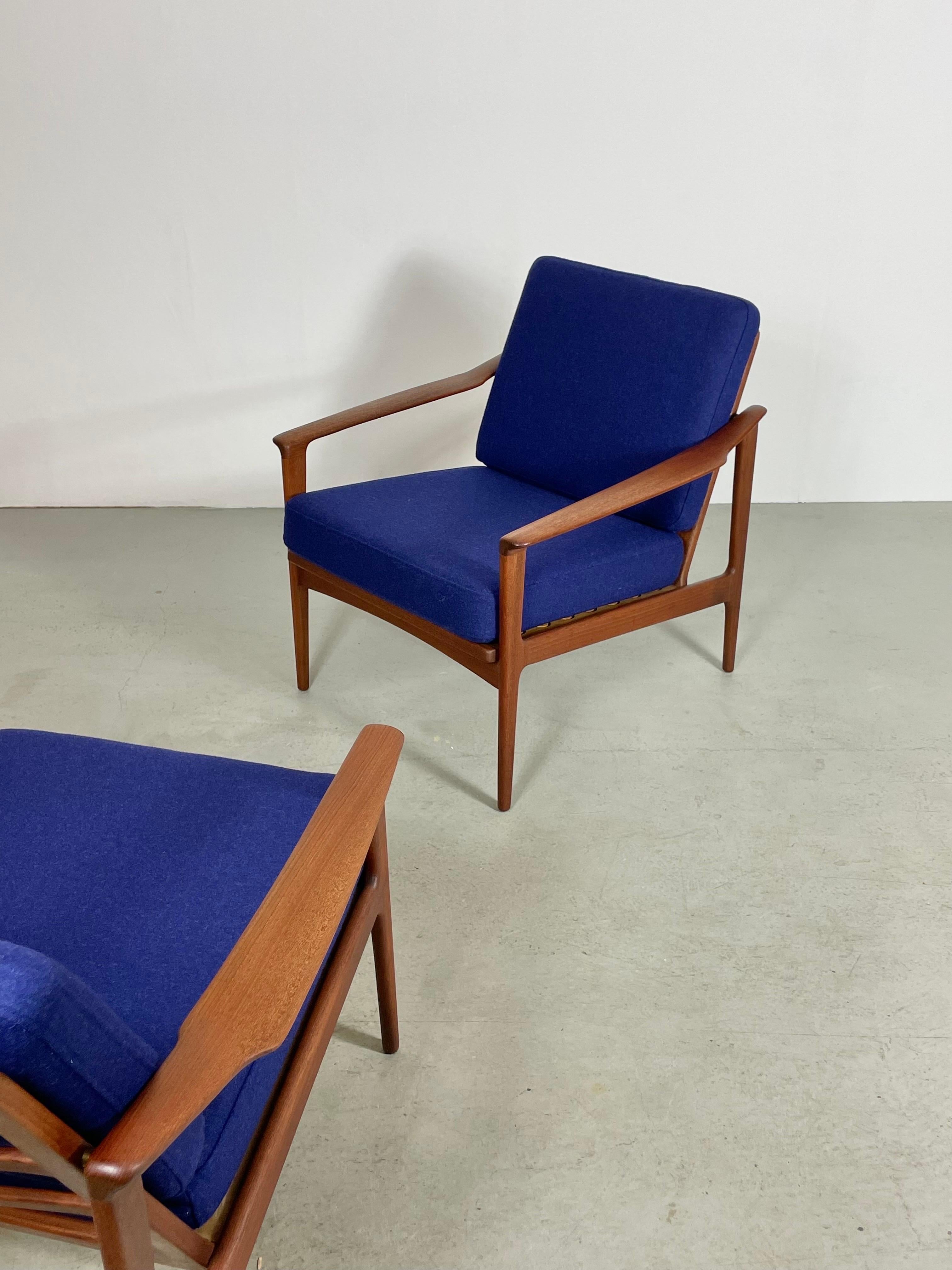 2x Mid-Century Teak Easy Chair by Ib Kofod-Larsen 1960s Denmark For Sale 9
