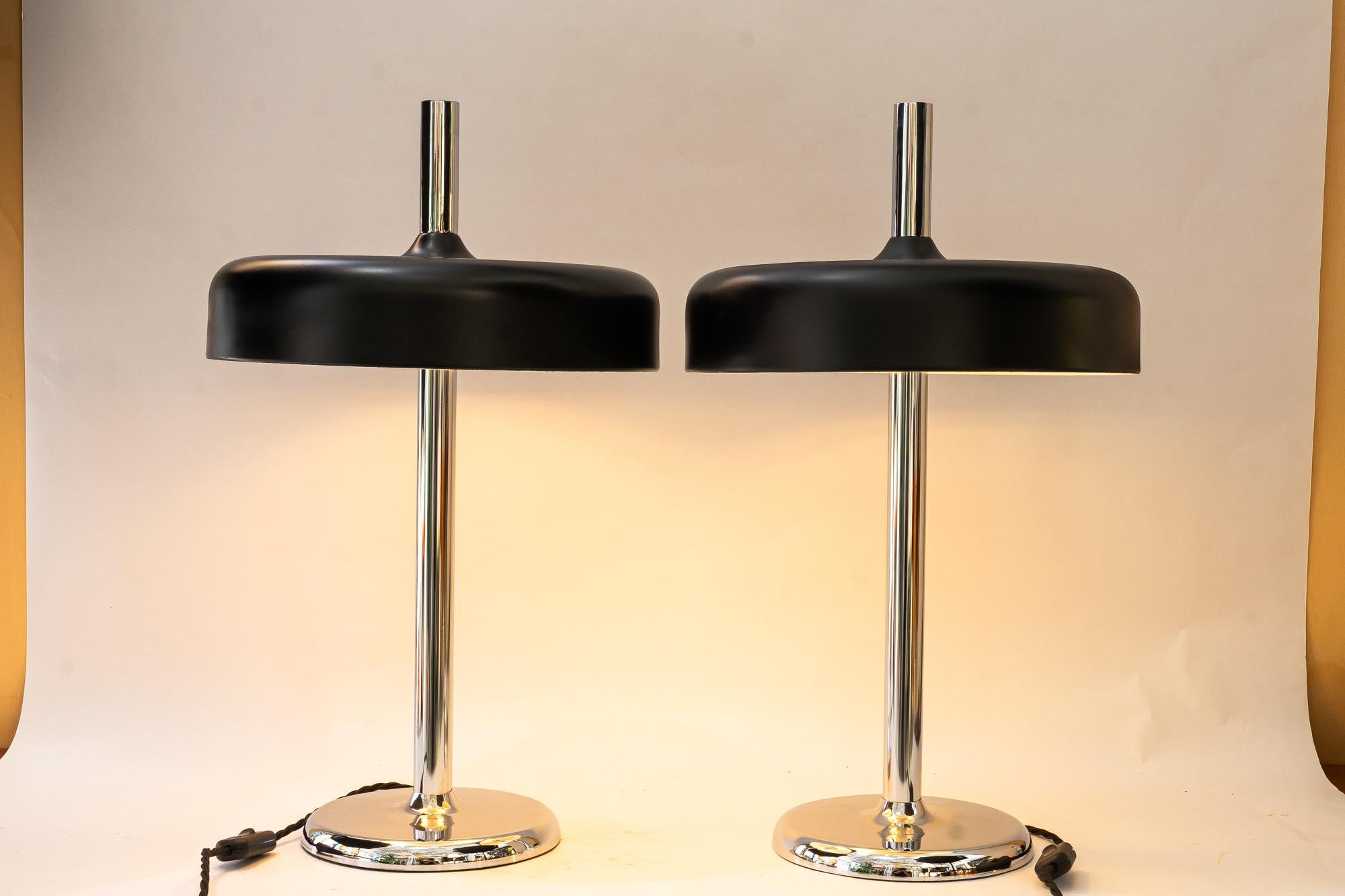 2x Lampe de table à champignon du milieu du siècle par Hillebrand, 1970 en vente 3