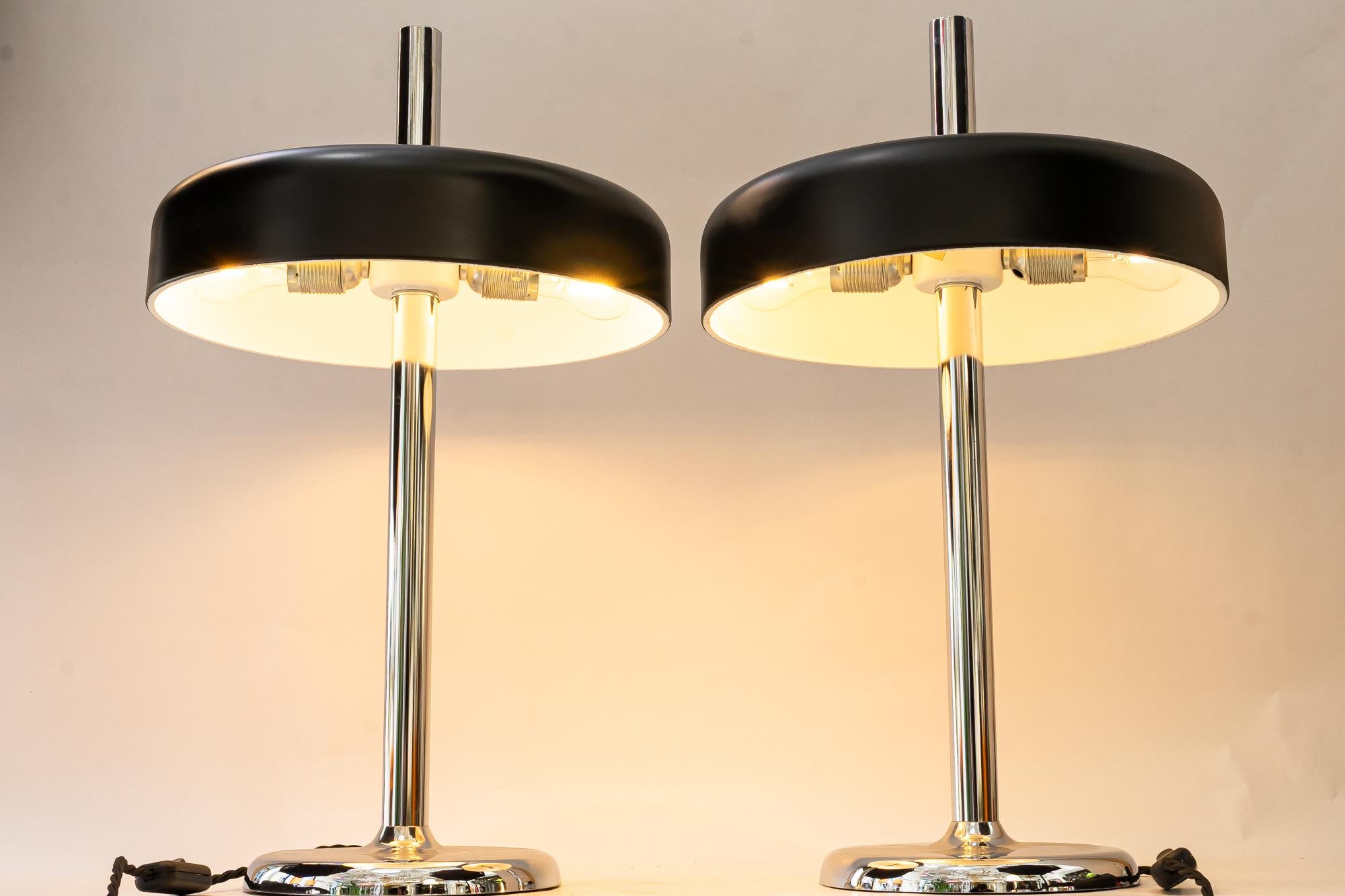2x Lampe de table à champignon du milieu du siècle par Hillebrand, 1970 en vente 4