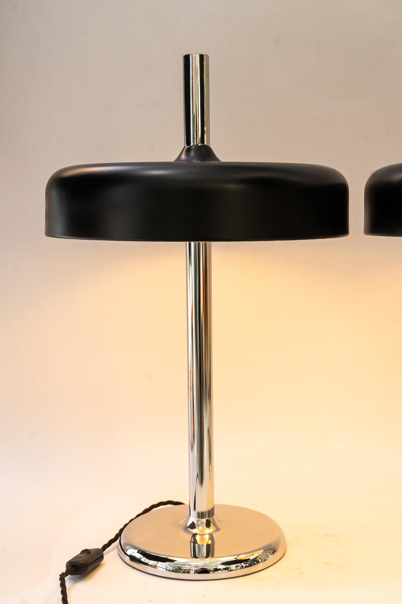 2x Lampe de table à champignon du milieu du siècle par Hillebrand, 1970 en vente 7