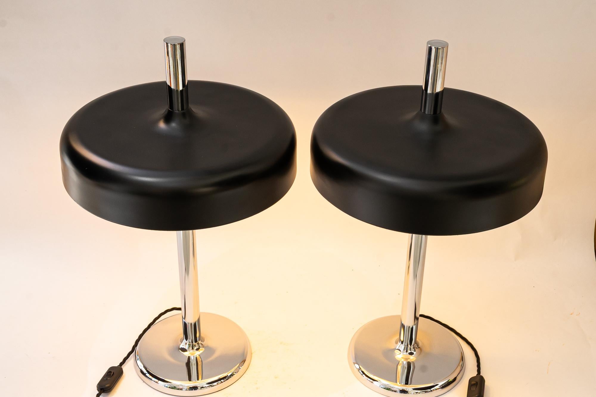 2x Lampe de table à champignon du milieu du siècle par Hillebrand, 1970 en vente 8