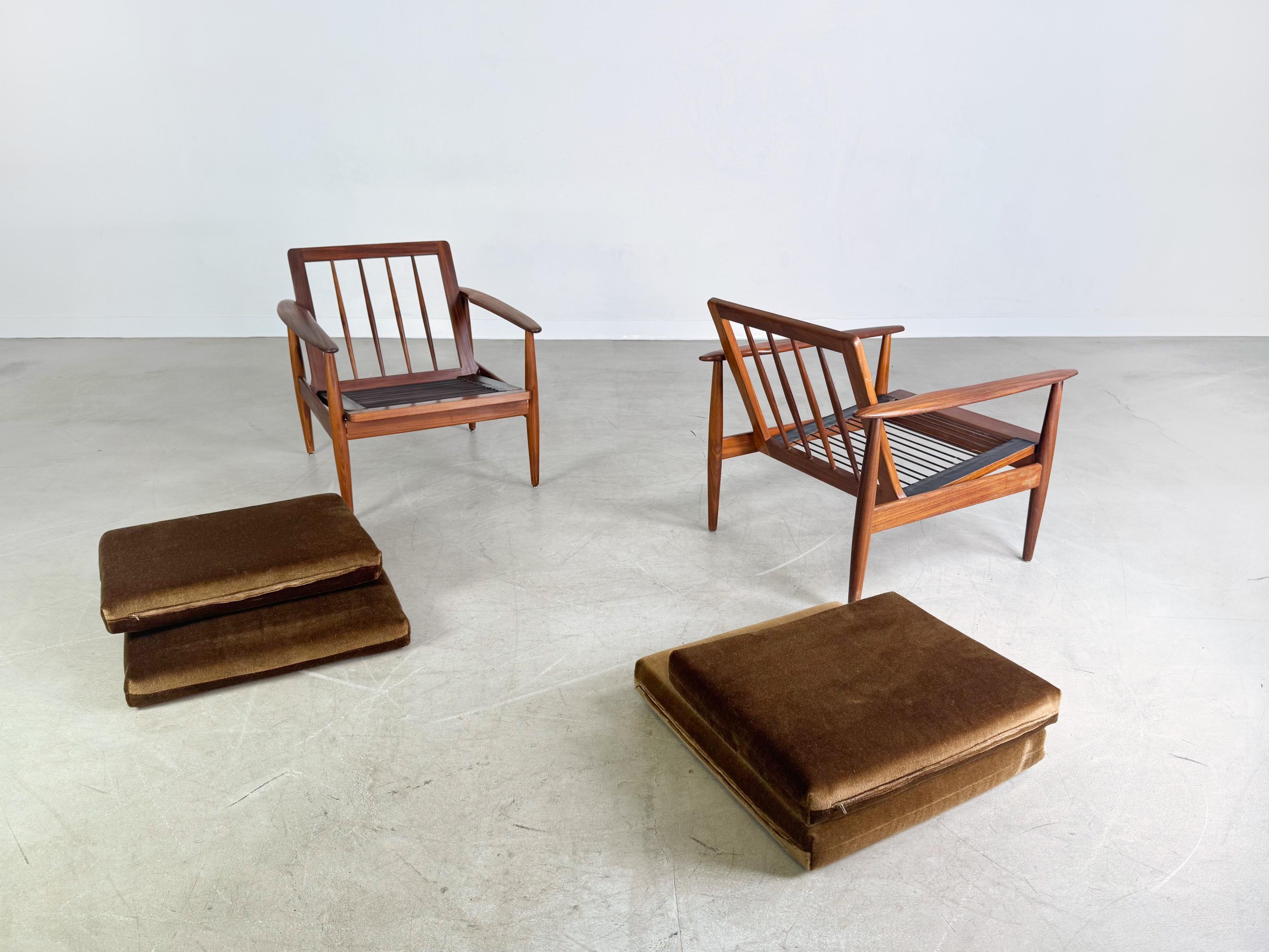 2x Midcentury Sessel poltrona braun Vintage 1960s Lounge Stuhl in vendita 1
