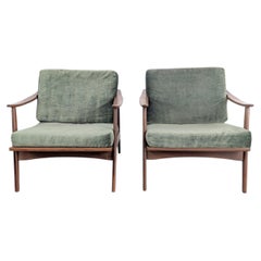 2x Midcentury Sessel Vintage easy chair teak retro grün danish