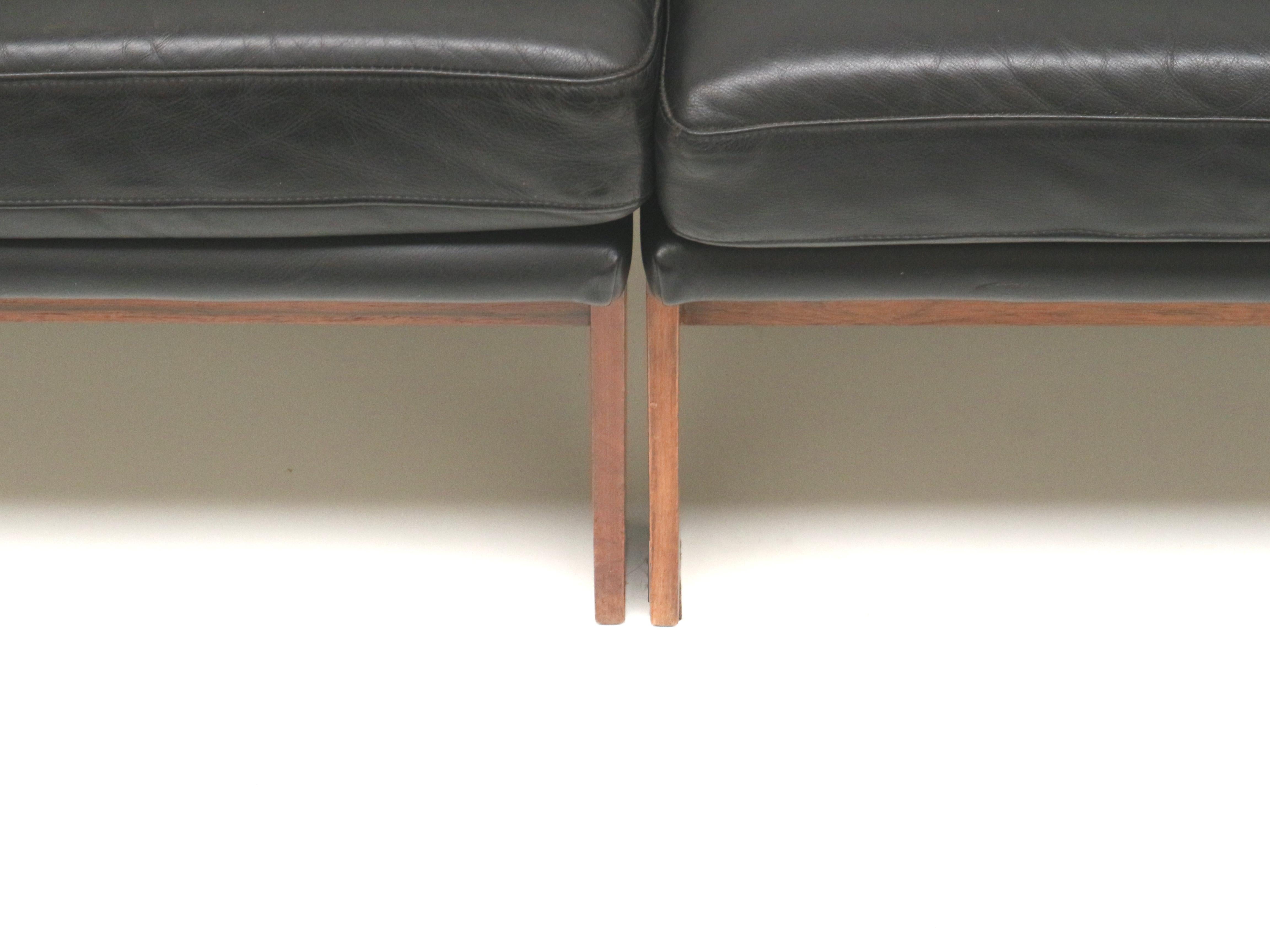Milieu du XXe siècle 2 fauteuils Moduline conçus par Ole Gjerløv-Knudsen et Torben Lind pour Cado en vente