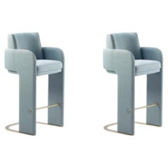 2x Silla de bar Odisseia de terciopelo