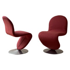 2x Original 60s Verner Panton 1-2-3 System Stühle für Fritz Hansen Dänemark