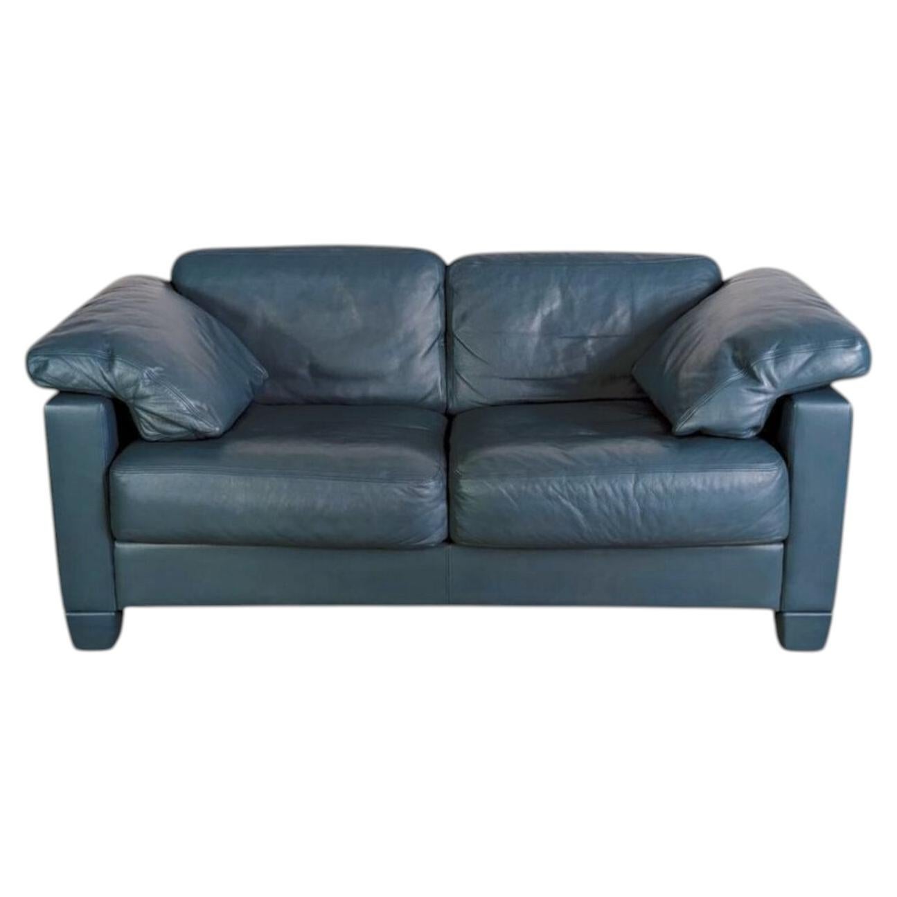 1x Original de Sede Sofa DS 17 Zweisitzer Couch Leder Design For Sale