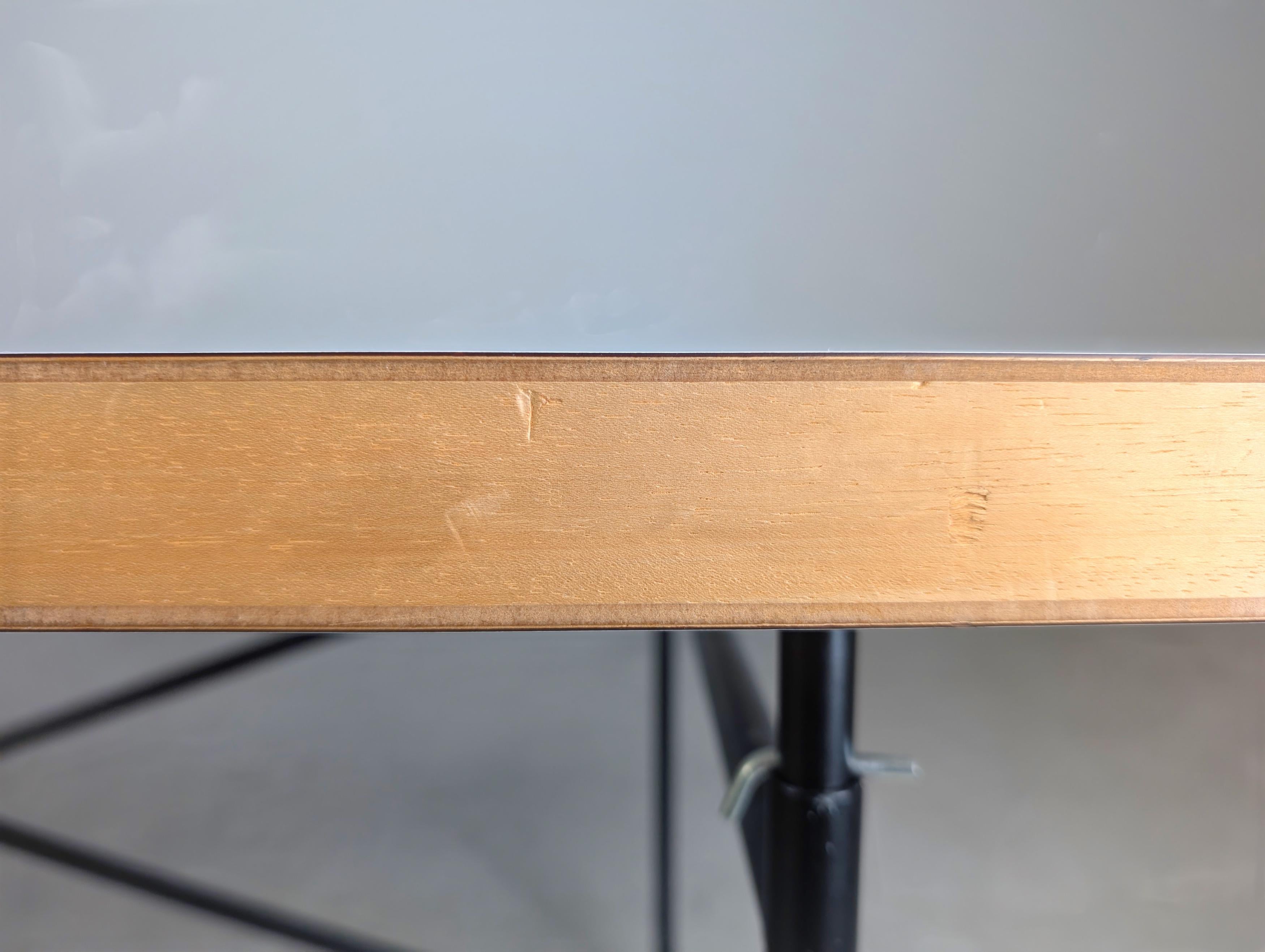 2x Original Egon Eiermann Schreibtisch Richard Lampert 195x90cm In Good Condition For Sale In Berlin, DE