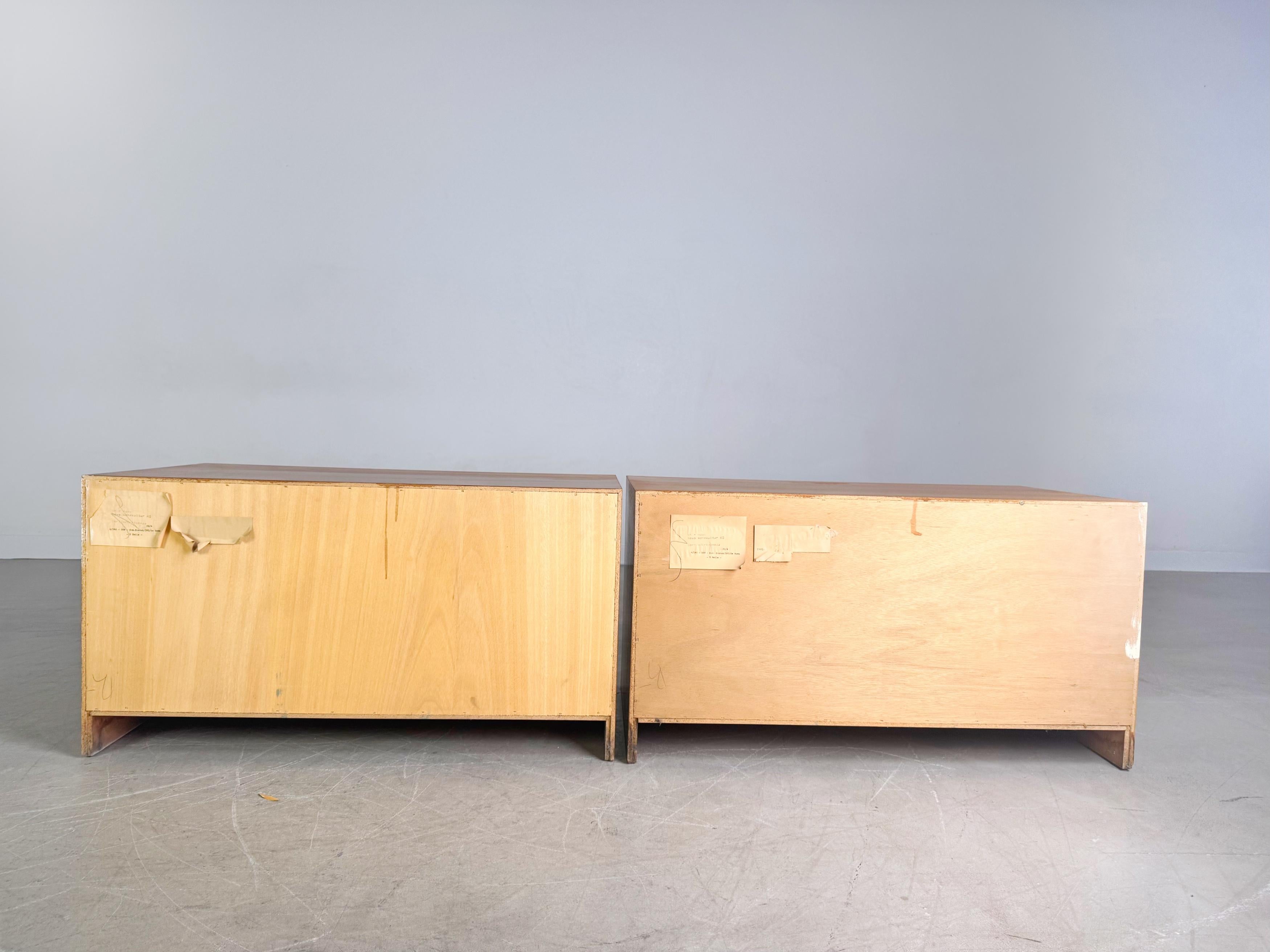 2x Original Midcentury Sideboard WK Möbel Kommode Nussbaum (Mitte des 20. Jahrhunderts) im Angebot