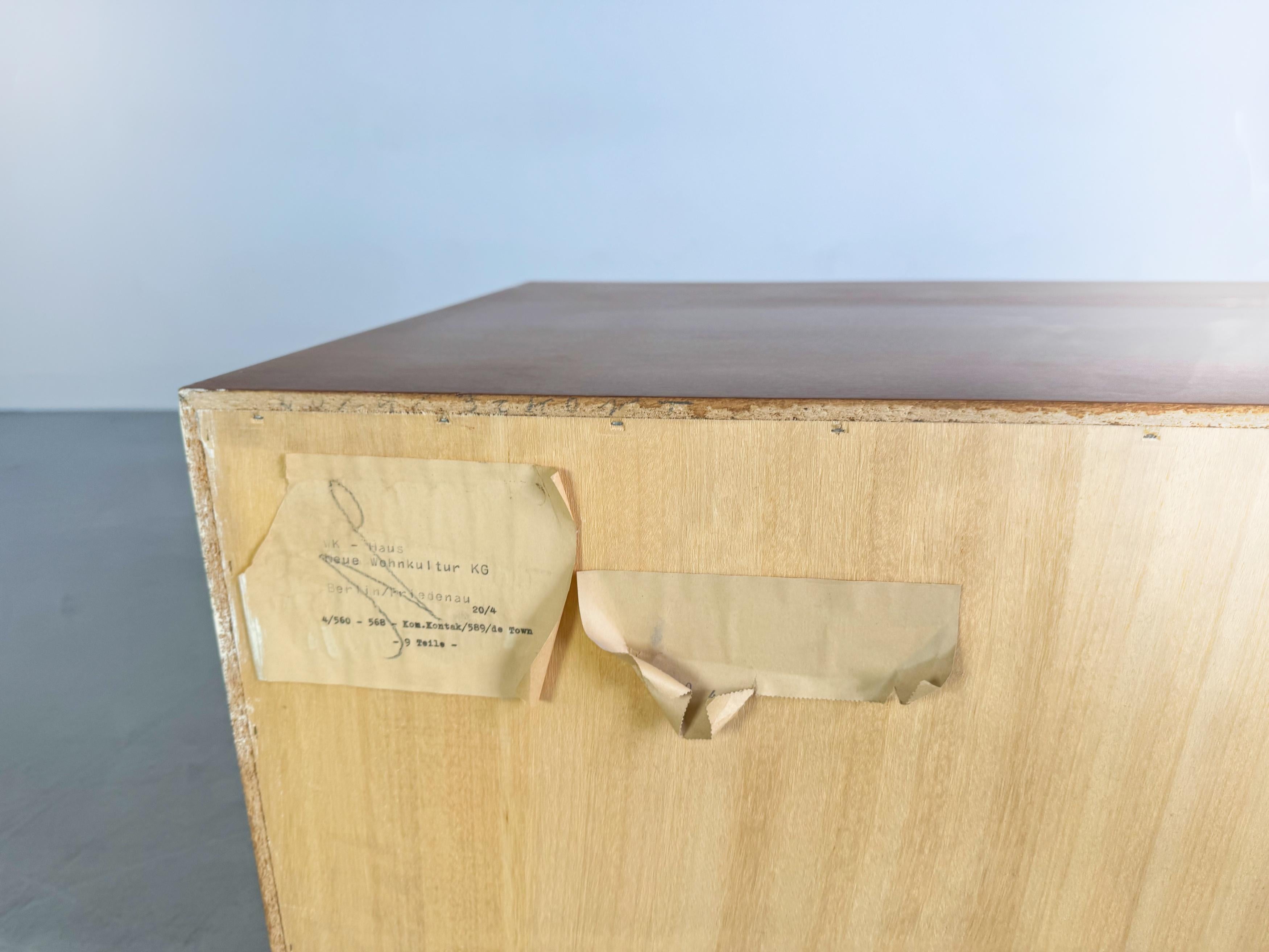 2x Original Midcentury Sideboard WK Möbel Kommode Nussbaum im Angebot 1