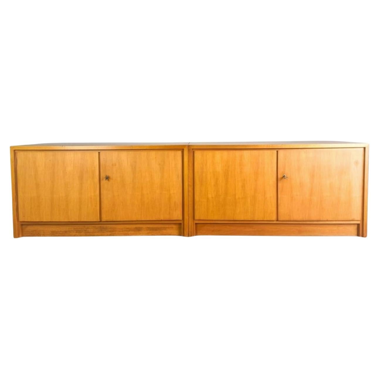 2x Original Midcentury Sideboard WK Möbel Kommode Nussbaum im Angebot