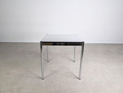 2x Original USM Haller Schreibtisch quadratisch Tisch klein weiß