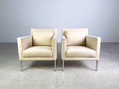 2x Original Walter Knoll Sessel Jason 391 Wildleder beige Design