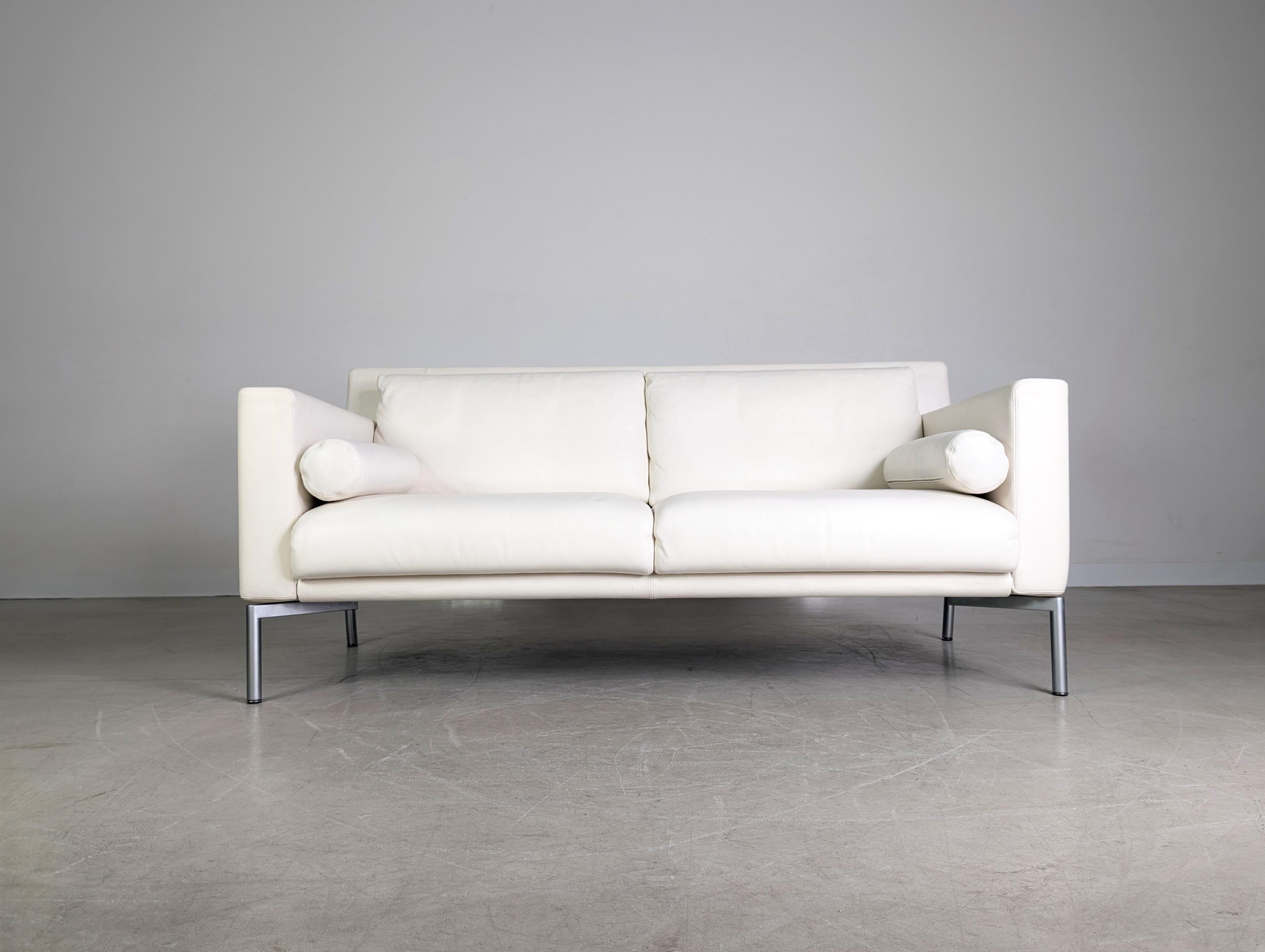 Postmoderno 2x Divano originale Walter Knoll Zweisitzer Design Divano Jason Leder in vendita