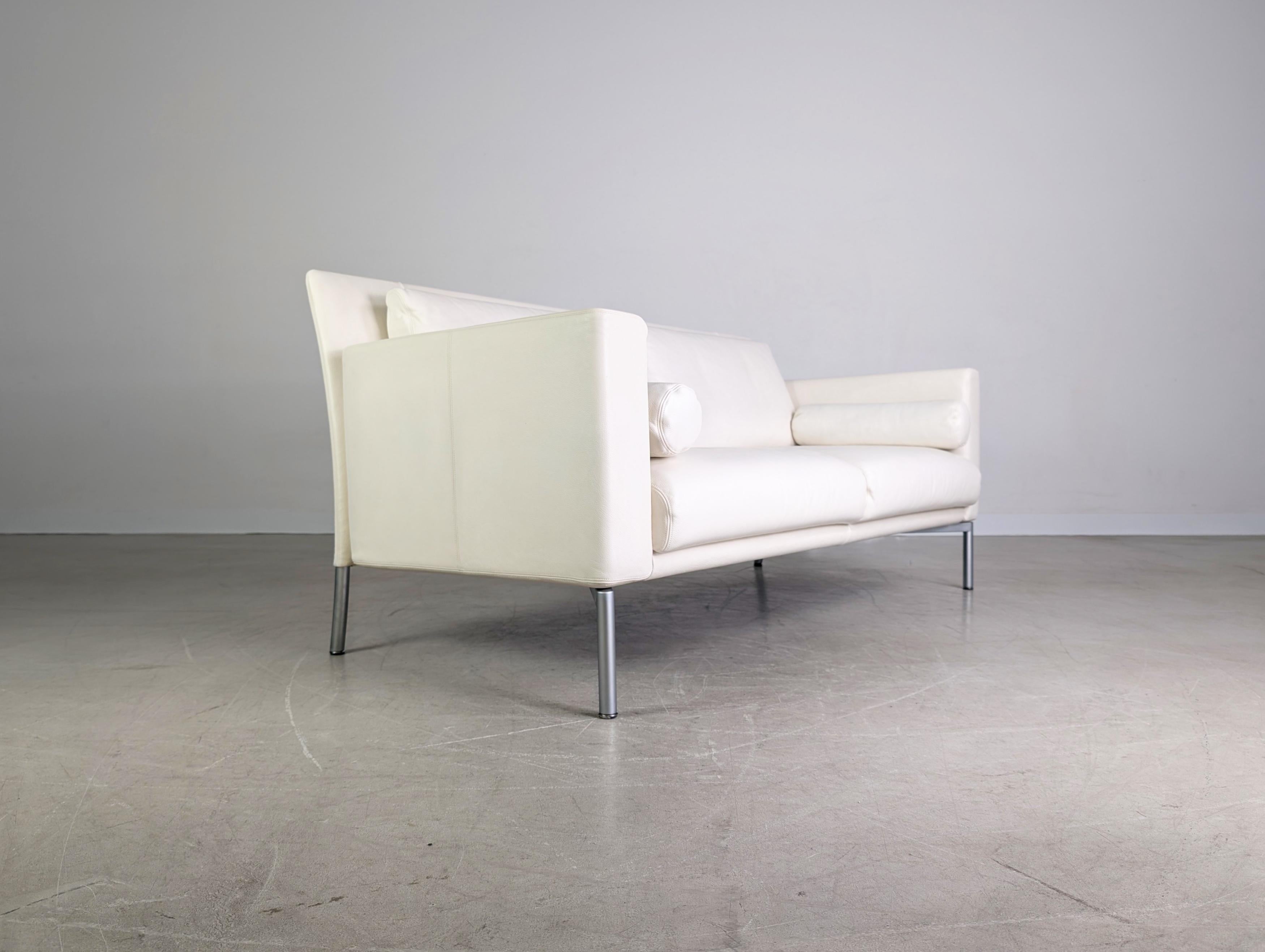 Tedesco 2x Divano originale Walter Knoll Zweisitzer Design Divano Jason Leder in vendita