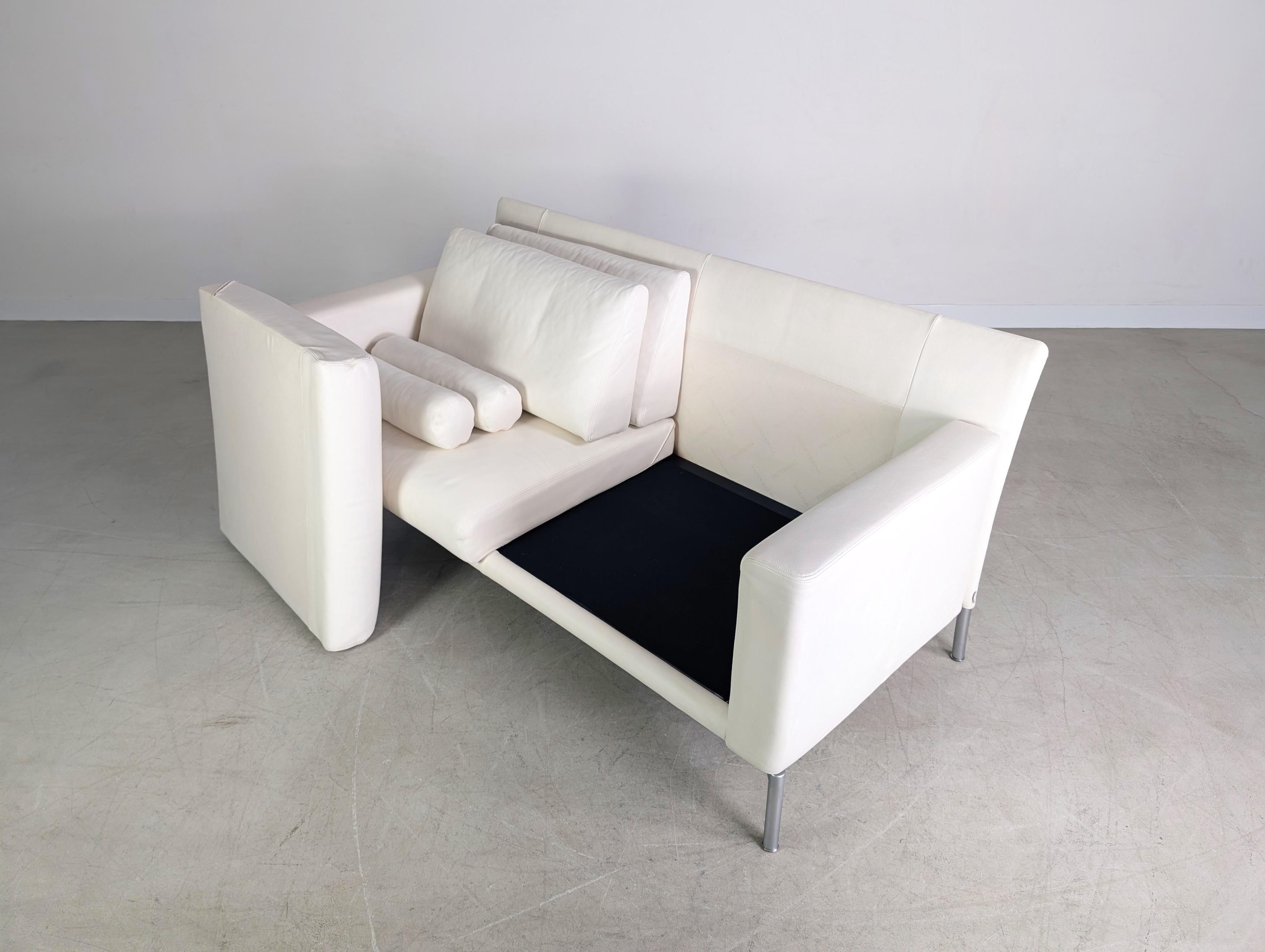 Pelle 2x Divano originale Walter Knoll Zweisitzer Design Divano Jason Leder in vendita