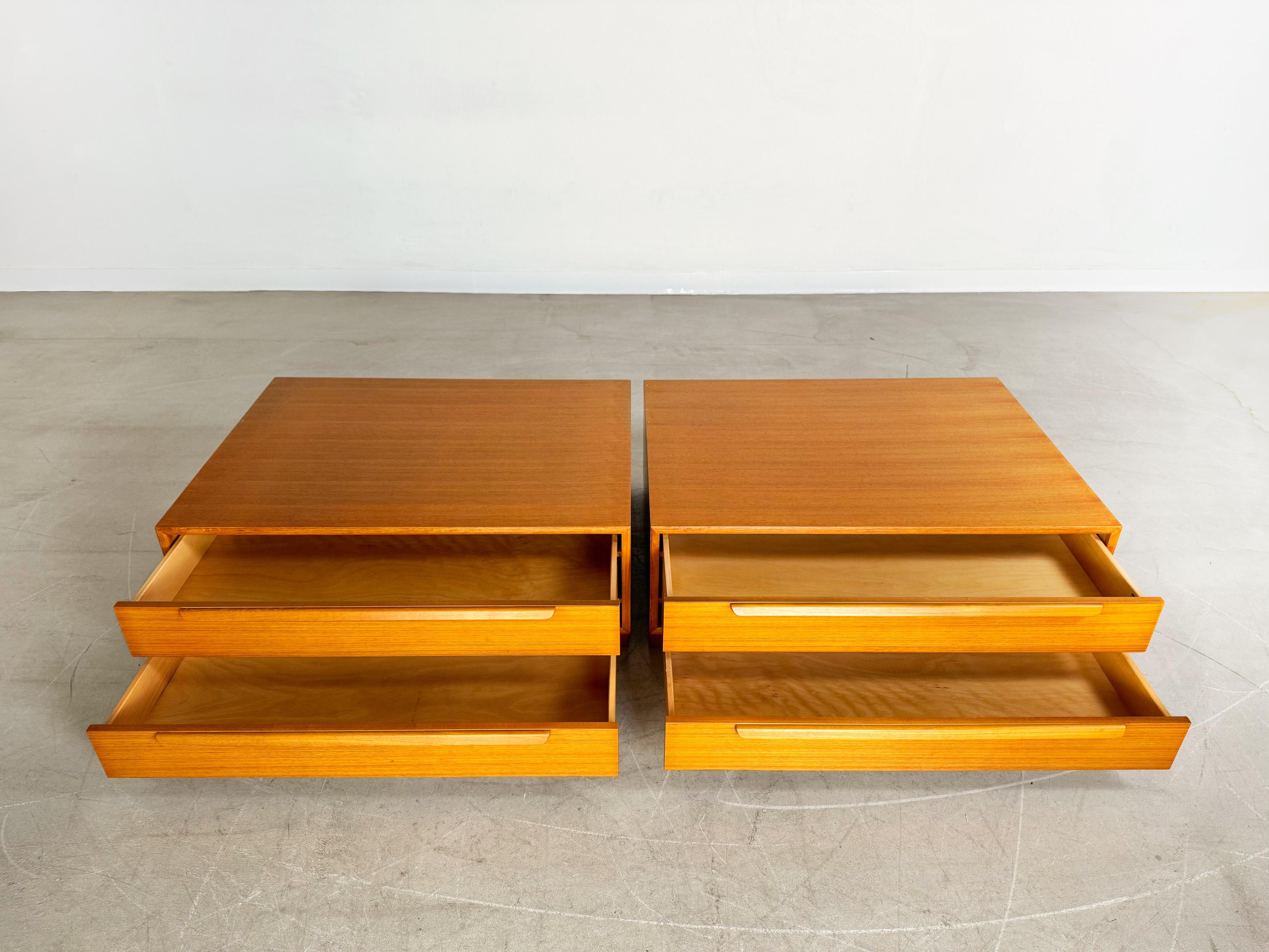 Tedesco 2x Credenza originale in teak WK Möbel Midcentury 1960s Kommode in vendita