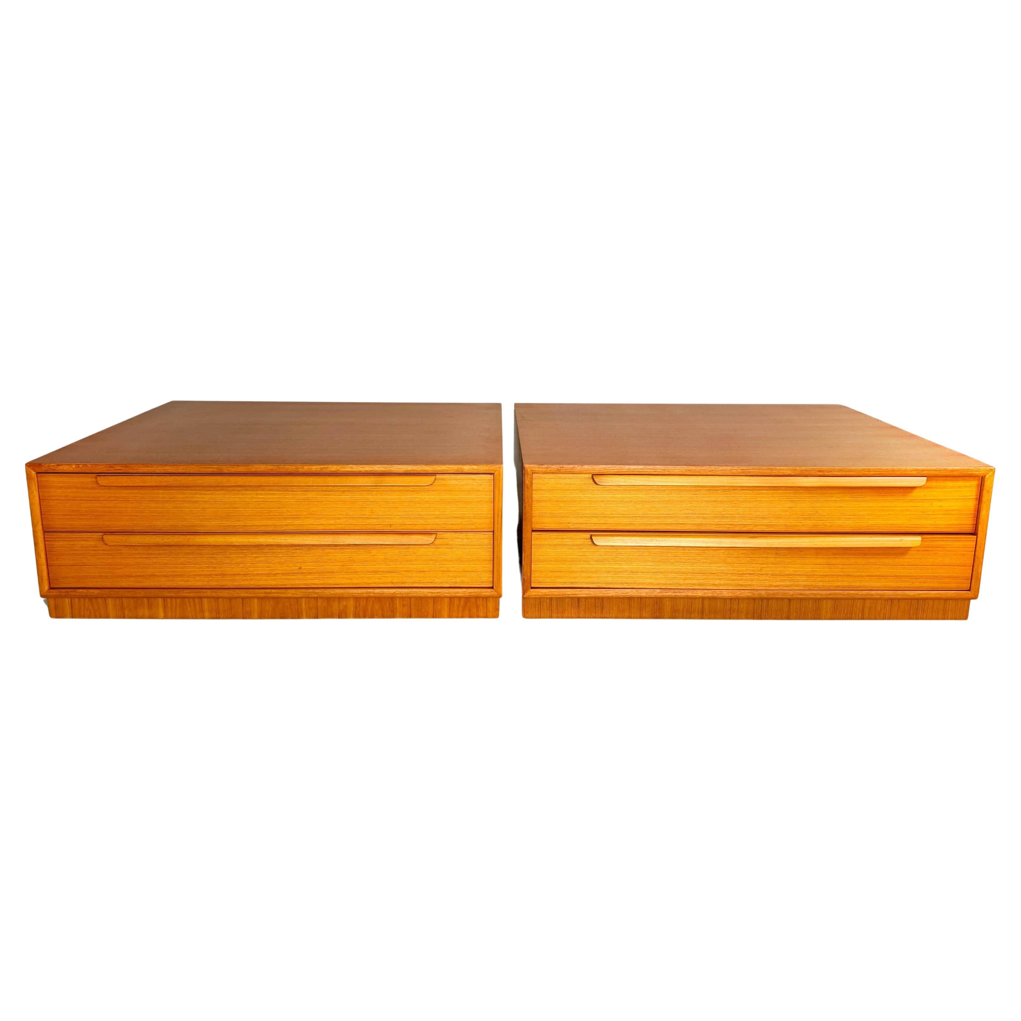 2x Aparador de teca original WK Möbel Kommode de mediados de siglo de 1960