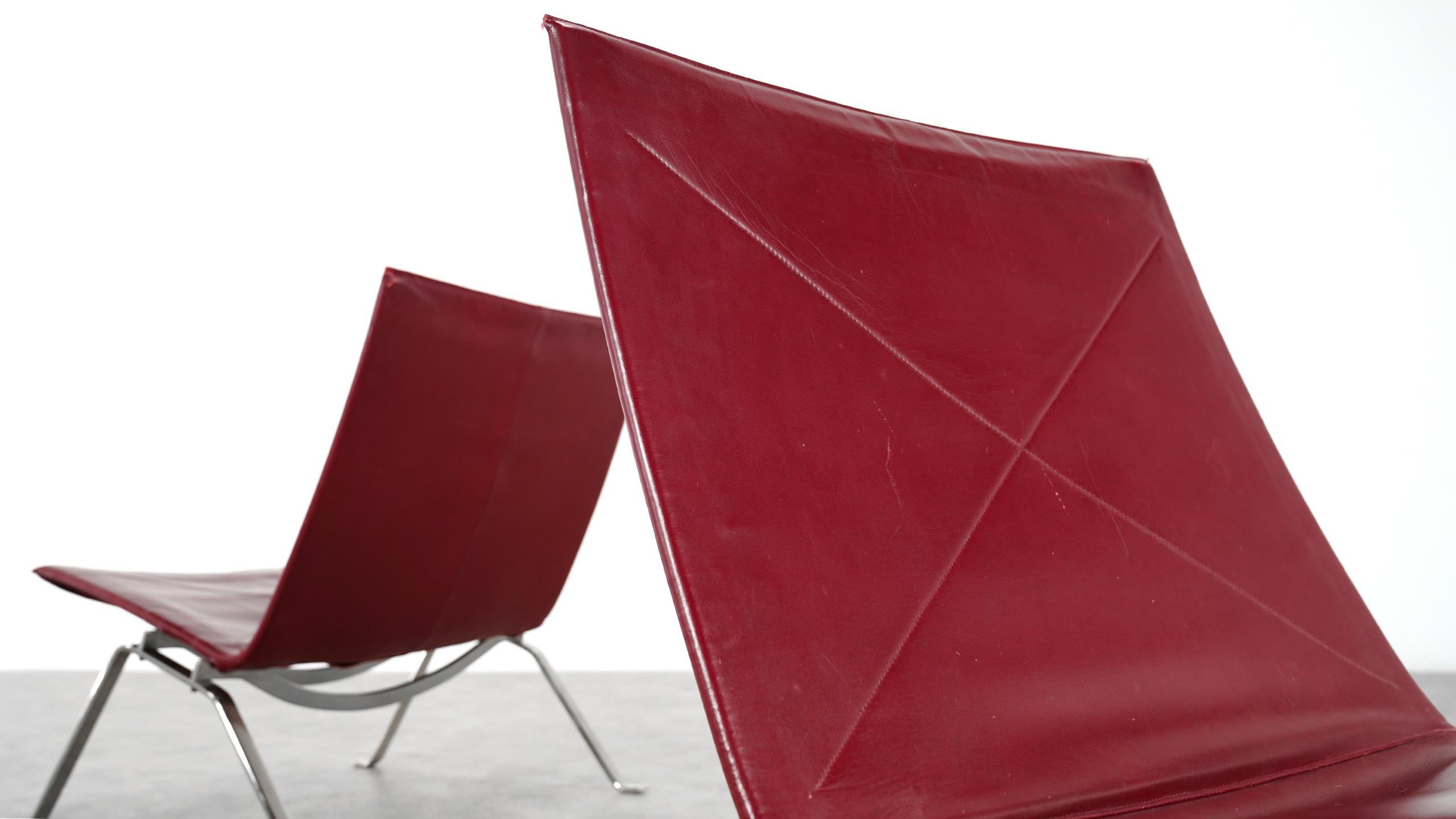 2 Poul Kjaerholm PK22 Lounge Chair, 1956 for E. Kold Christensen, Denmark 1