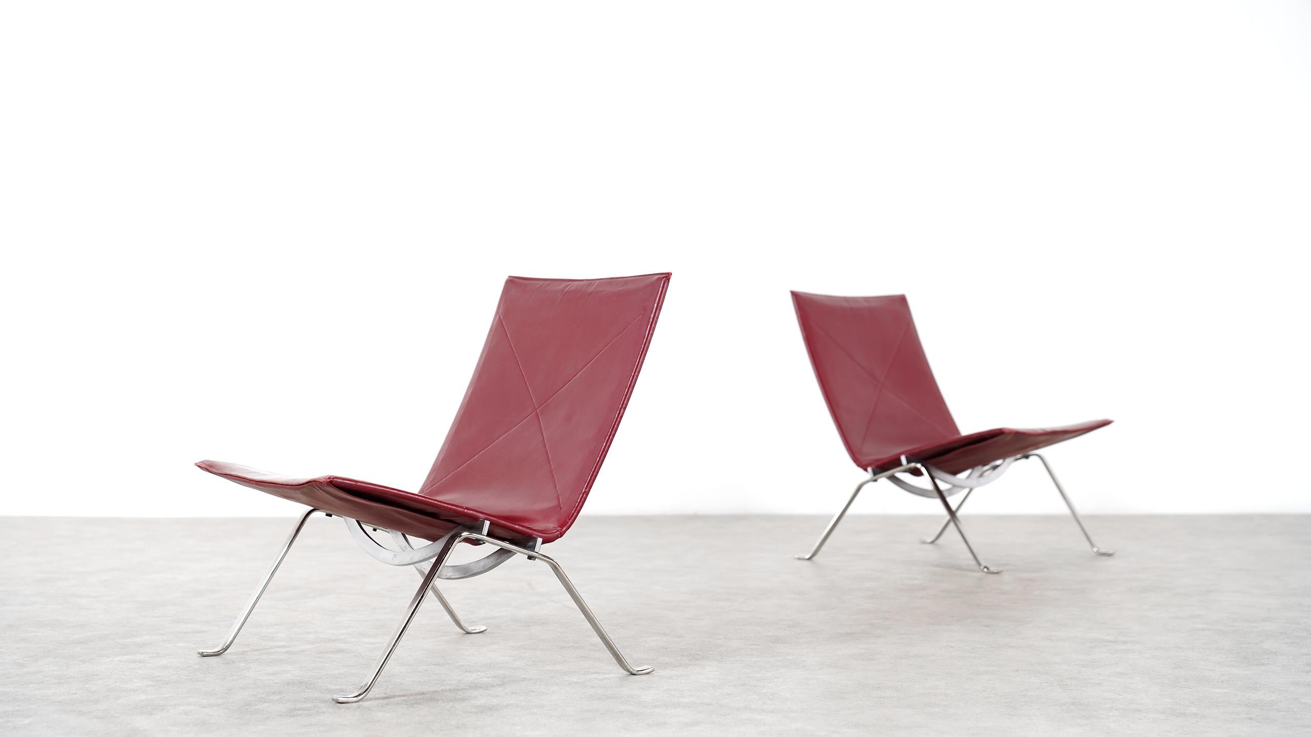 Danish 2 Poul Kjaerholm PK22 Lounge Chair, 1956 for E. Kold Christensen, Denmark