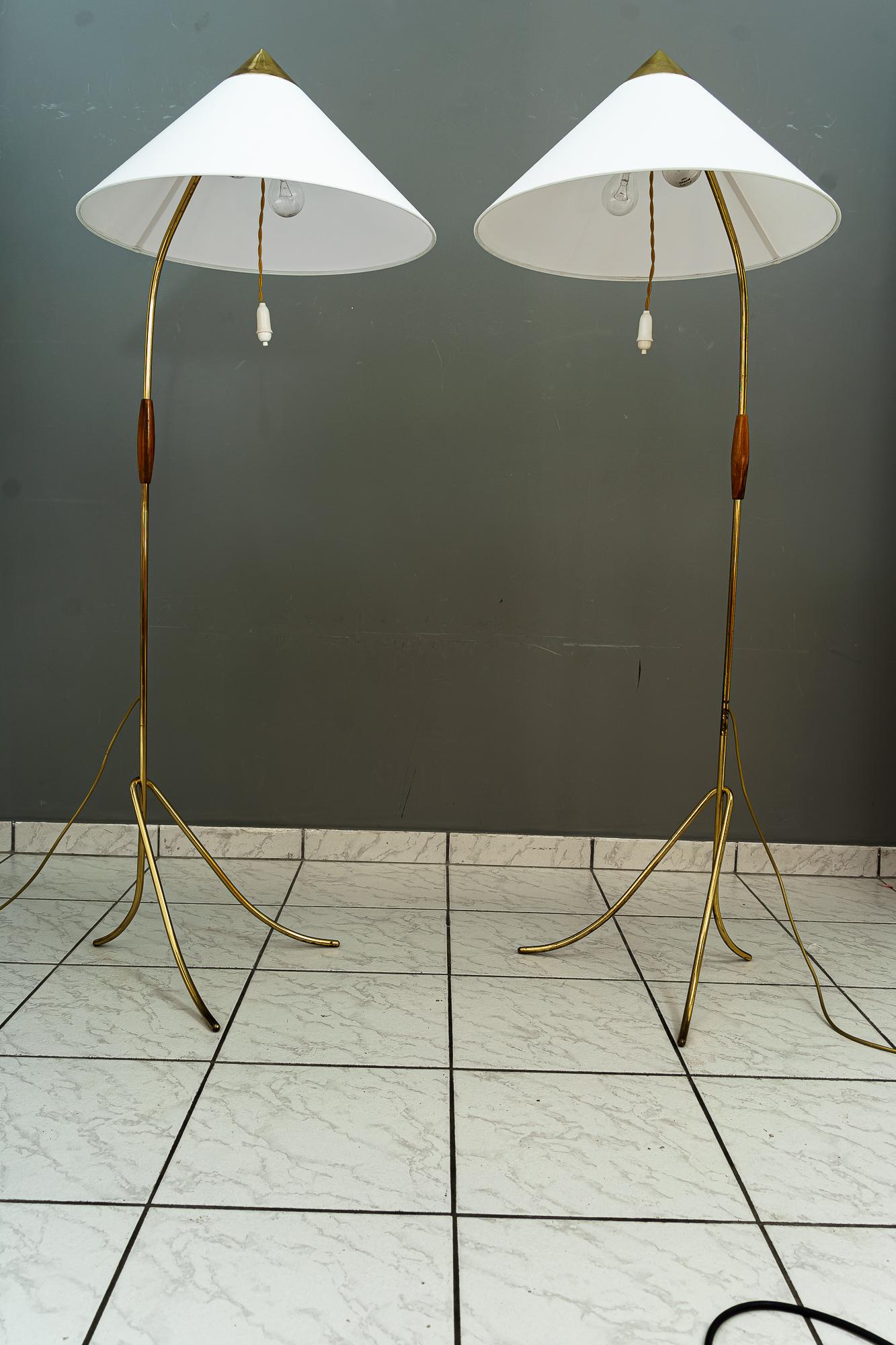 2x Rupert Nikoll Floor Lamps, Vienna, Around 1950s 2