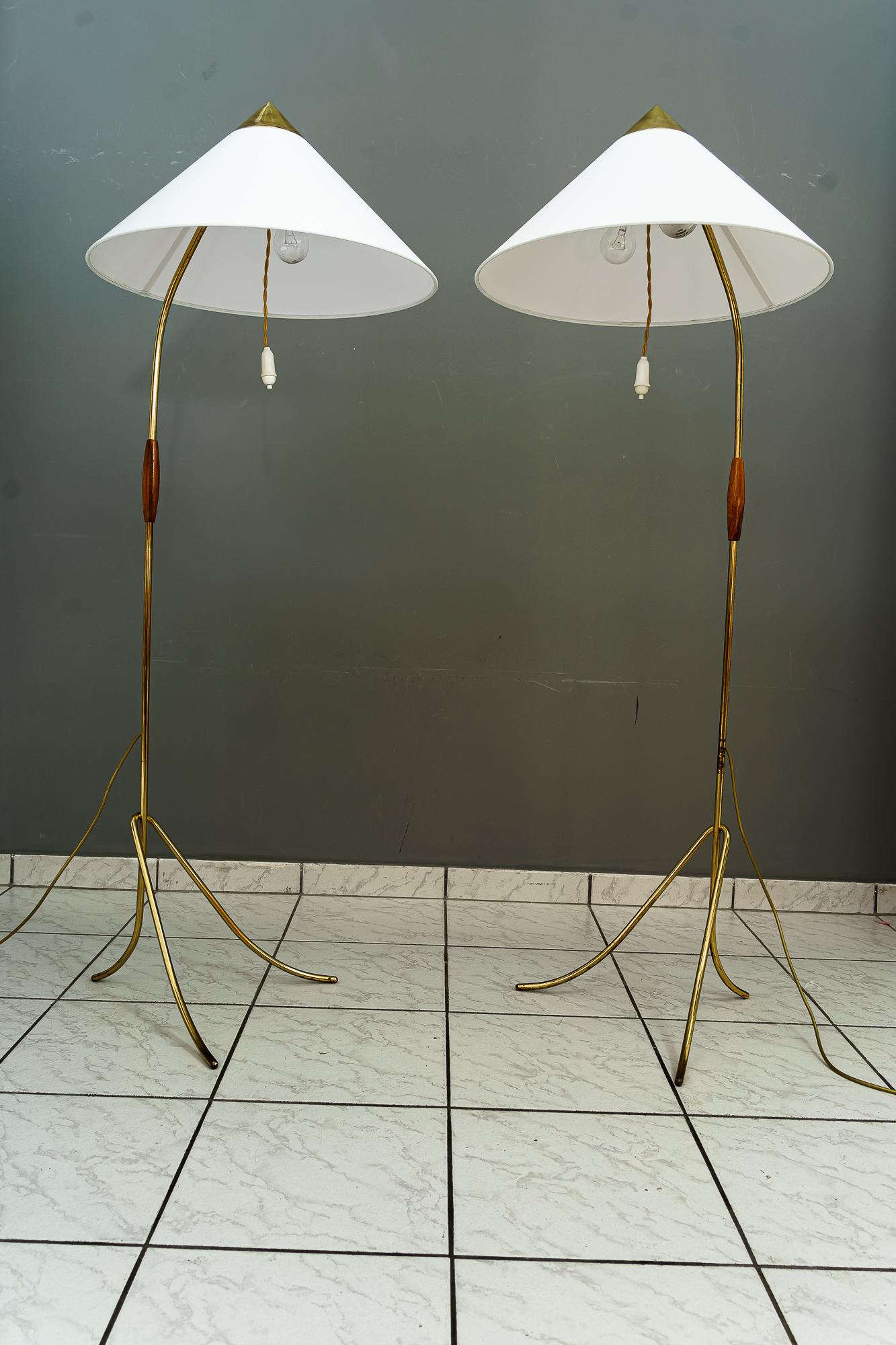 2x Rupert Nikoll Floor Lamps, Vienna, Around 1950s 1