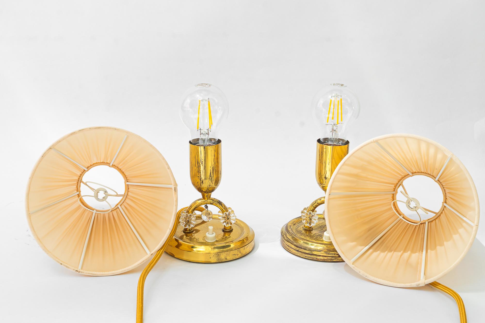 2x lampes de table Rupert Nikoll avec abat-jour en tissu vienne vers les années 1960 en vente 6