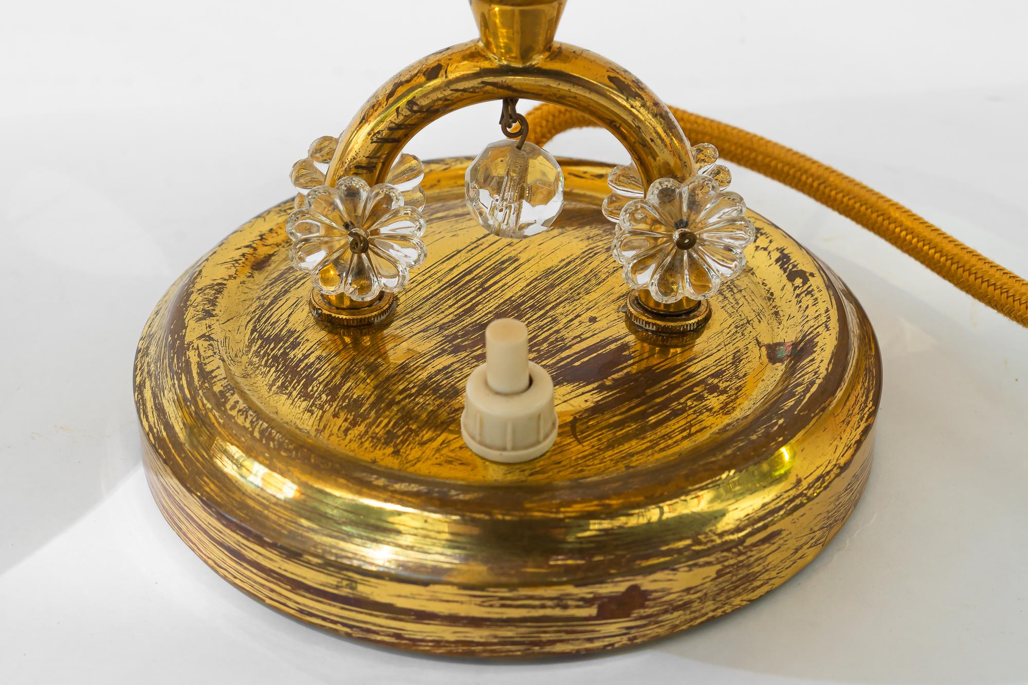 Milieu du XXe siècle 2x lampes de table Rupert Nikoll avec abat-jour en tissu vienne vers les années 1960 en vente