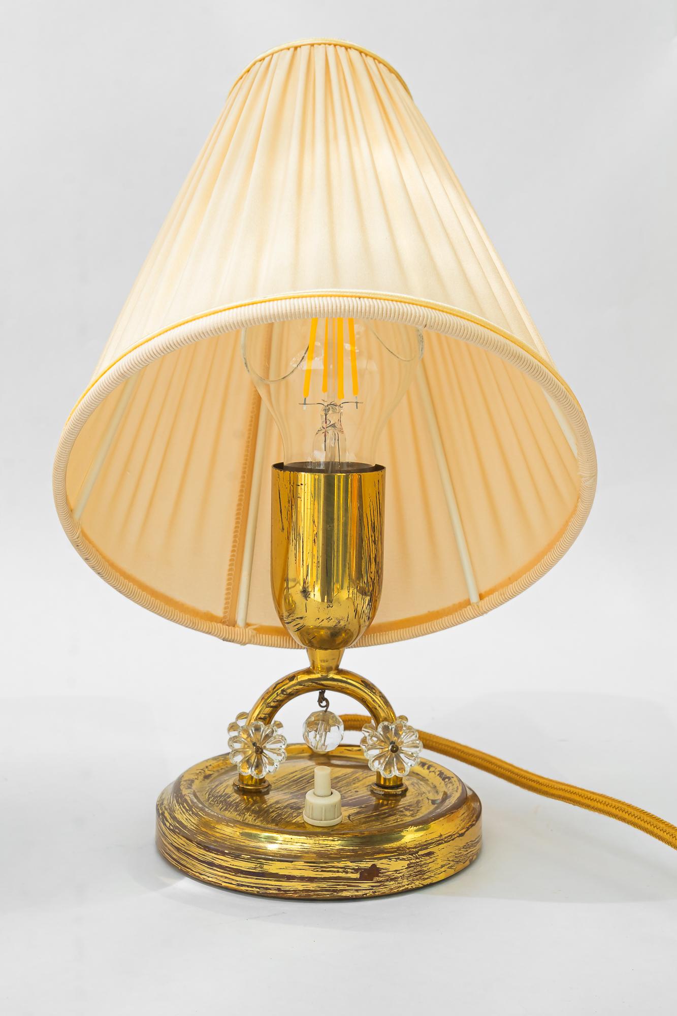 2x lampes de table Rupert Nikoll avec abat-jour en tissu vienne vers les années 1960 en vente 1