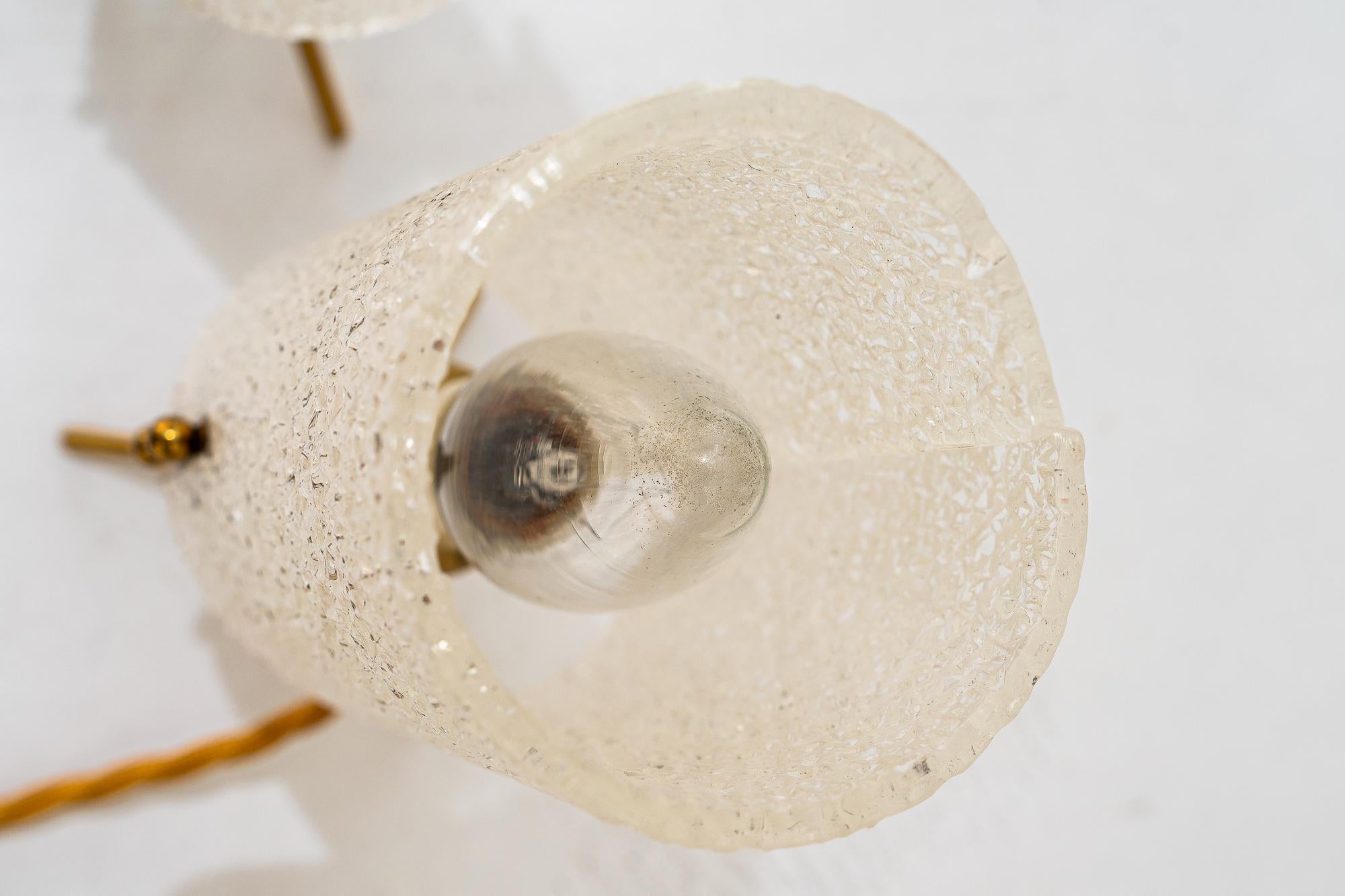 2x lámparas de sobremesa Rupert Nikoll con pantallas de lucite viena alrededor de los años 60 mediados del siglo XX en venta