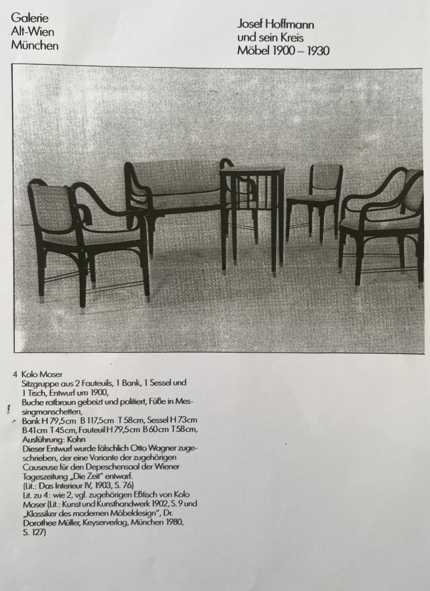 2x fauteuils sécessionnistes de Koloman Moser/Otto Wagner pour J.&J. Kohn en vente 10