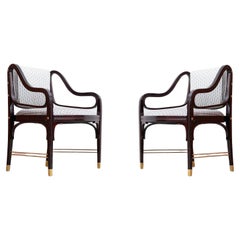 2x Secessionistic armchairs by Koloman Moser/Otto Wagner for J.&J. Kohn