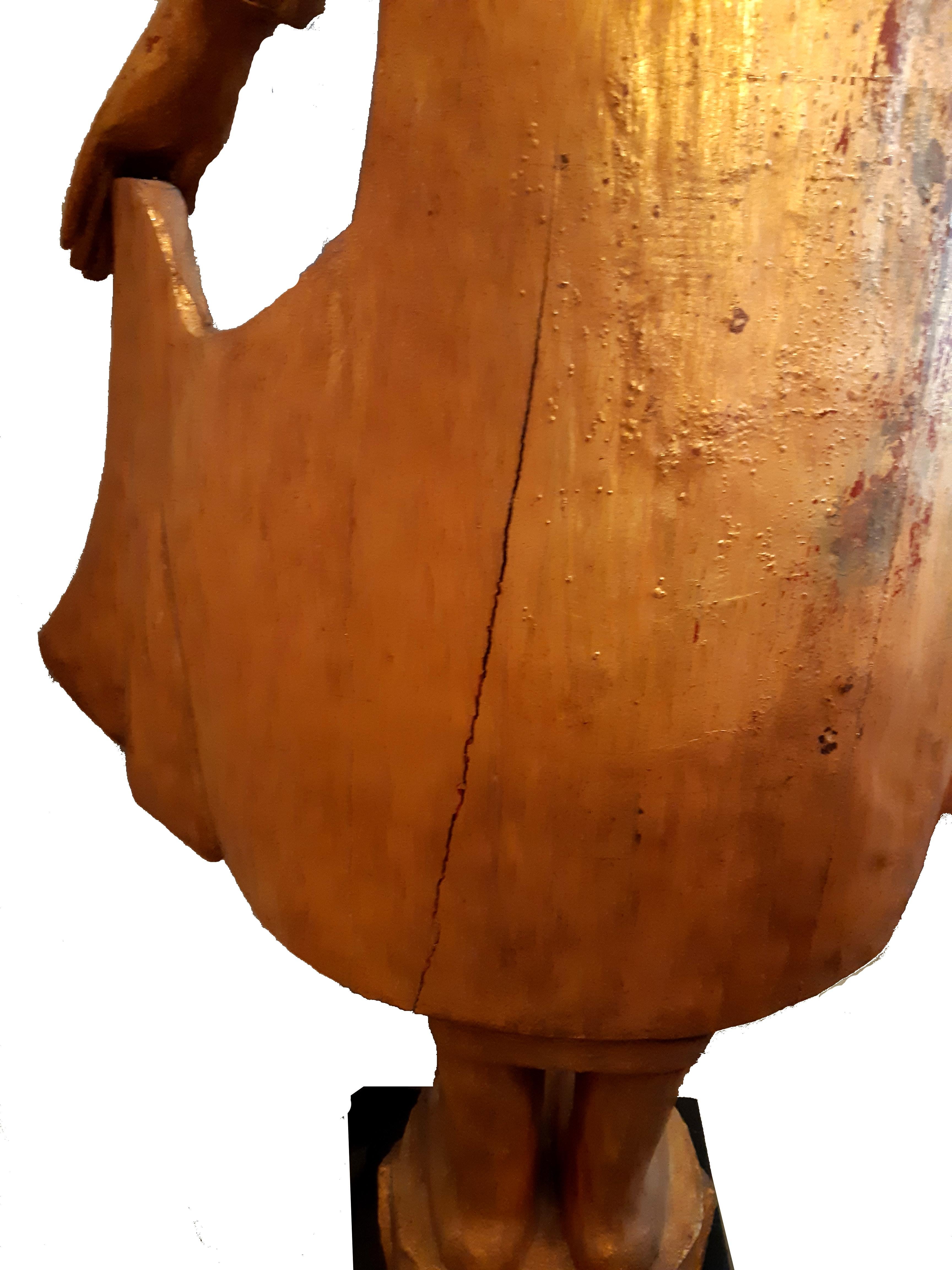 2x Skulptur Holzschnitzerei von Buddha Mandalay / Birma im Angebot 10