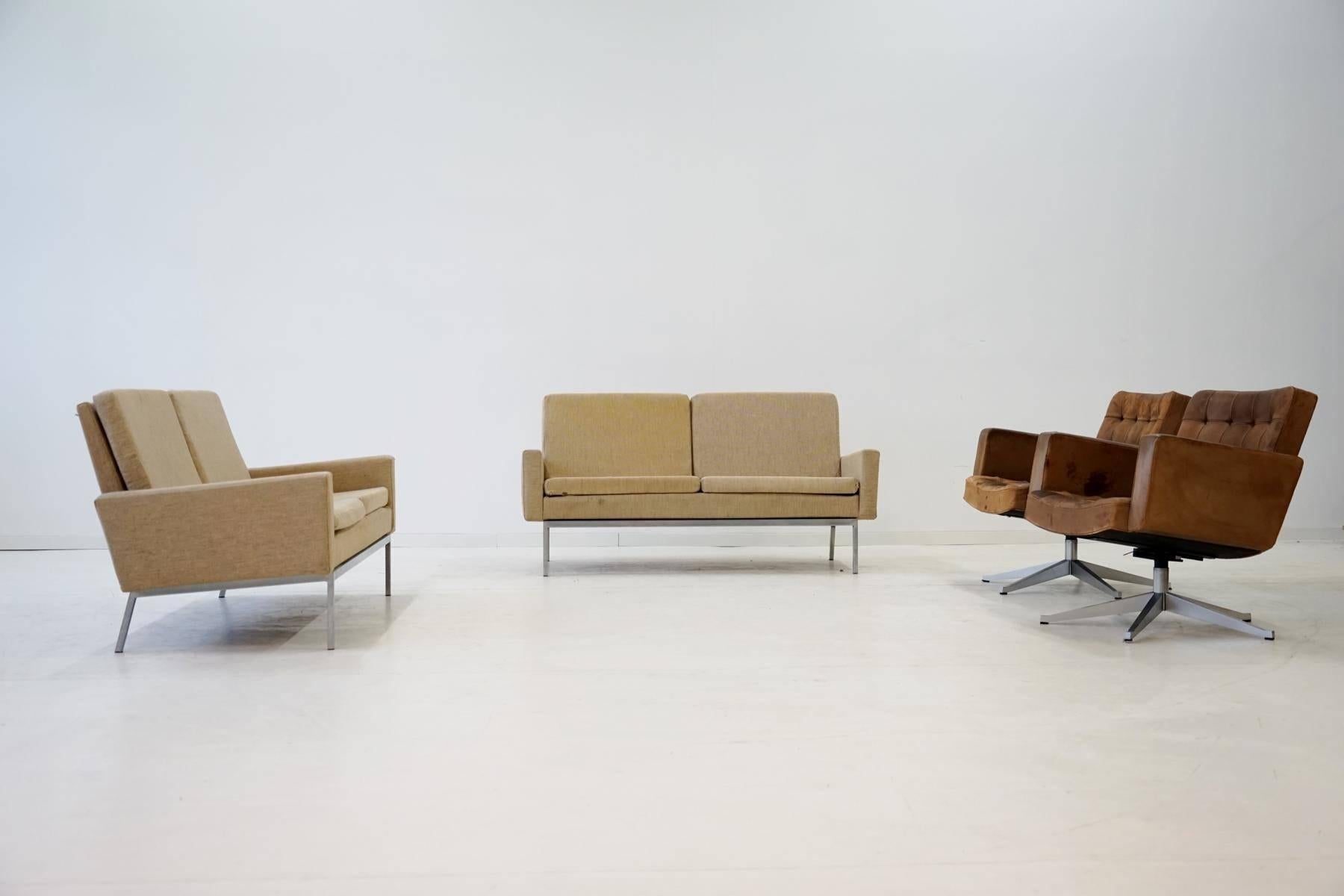 Two, Two-Seat Sofa by Florence Knoll International Modell 27 BC In Fair Condition In Telgte, DE