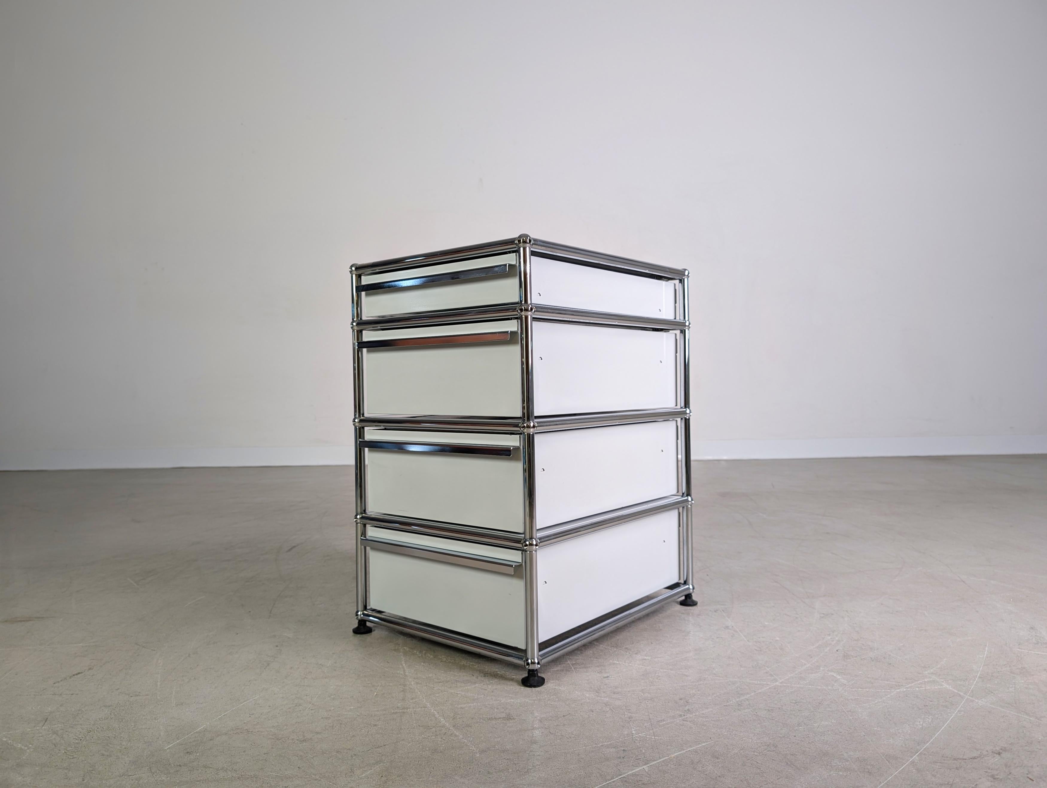 2x USM Haller Bürocontainer Büroschrank Rollen Design weiß Fritz Suizo en venta