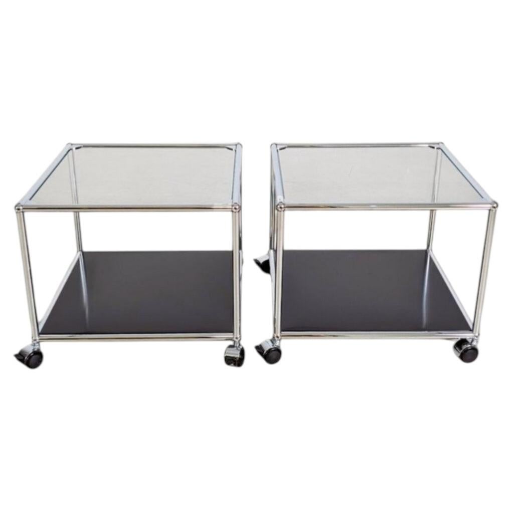 2x USM Haller Couchtisch Fritz Haller table basse Beistelltisch